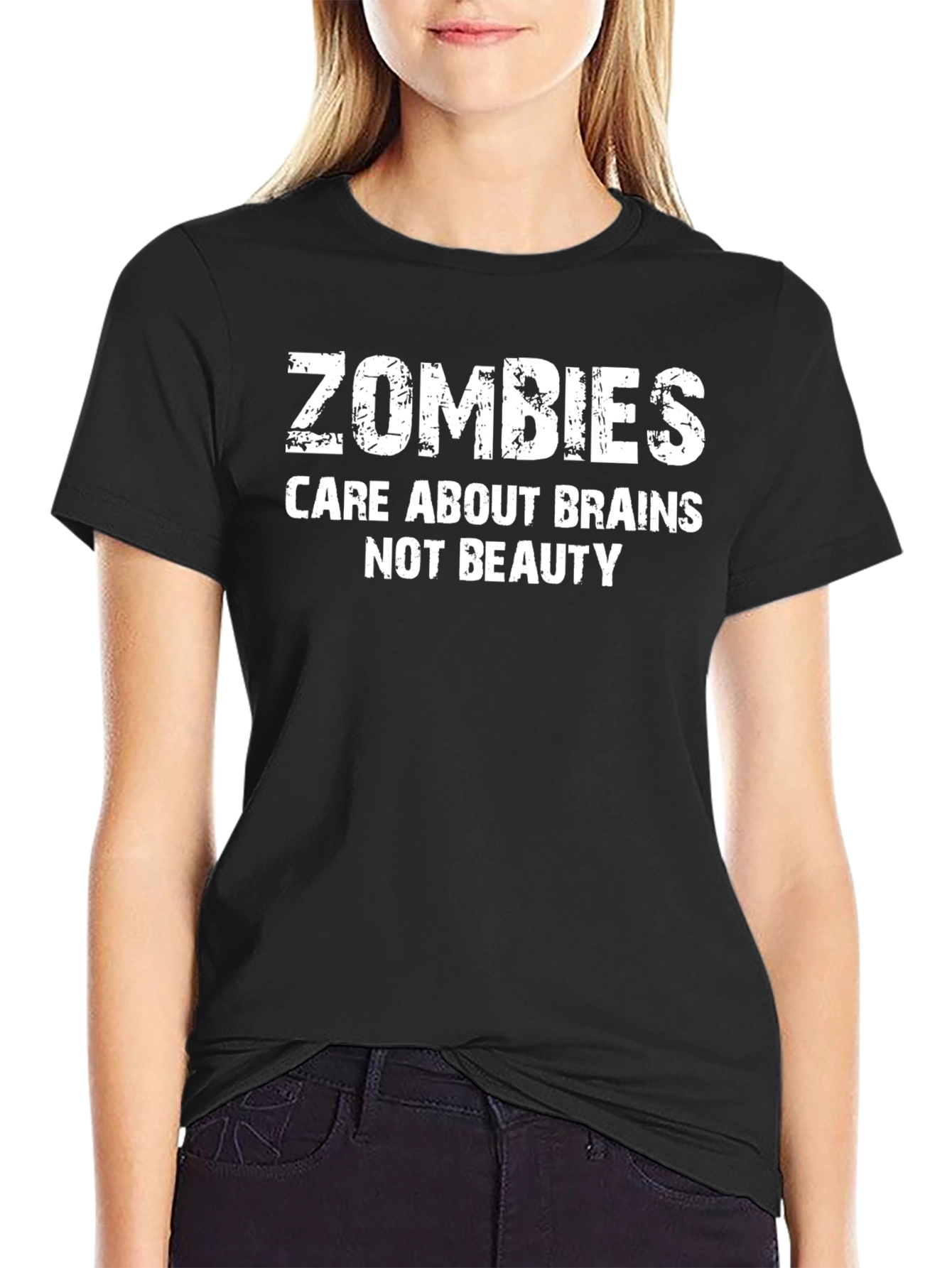 Zombies Care About Brains T-Shirt - Black