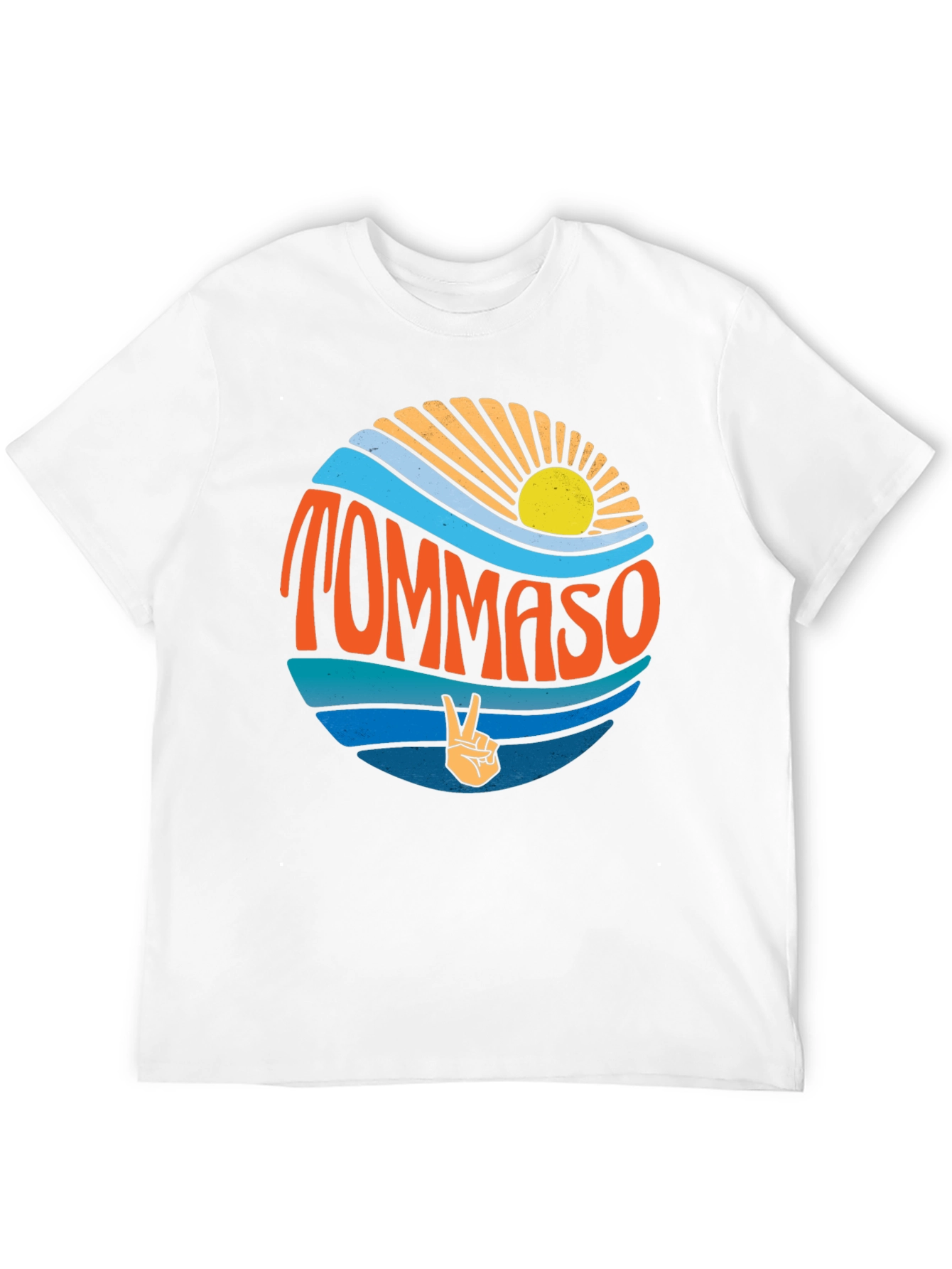 Tommaso Beach Wave T-Shirt - Retro Style