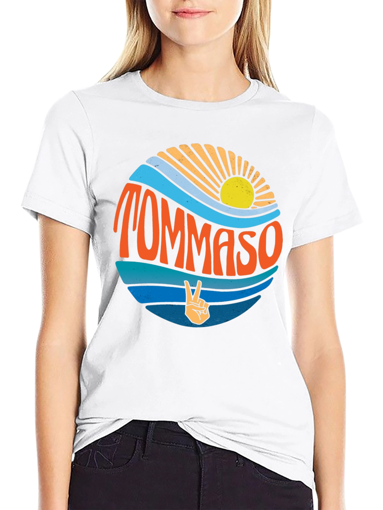 Tommaso Beach Wave T-Shirt - Retro Style