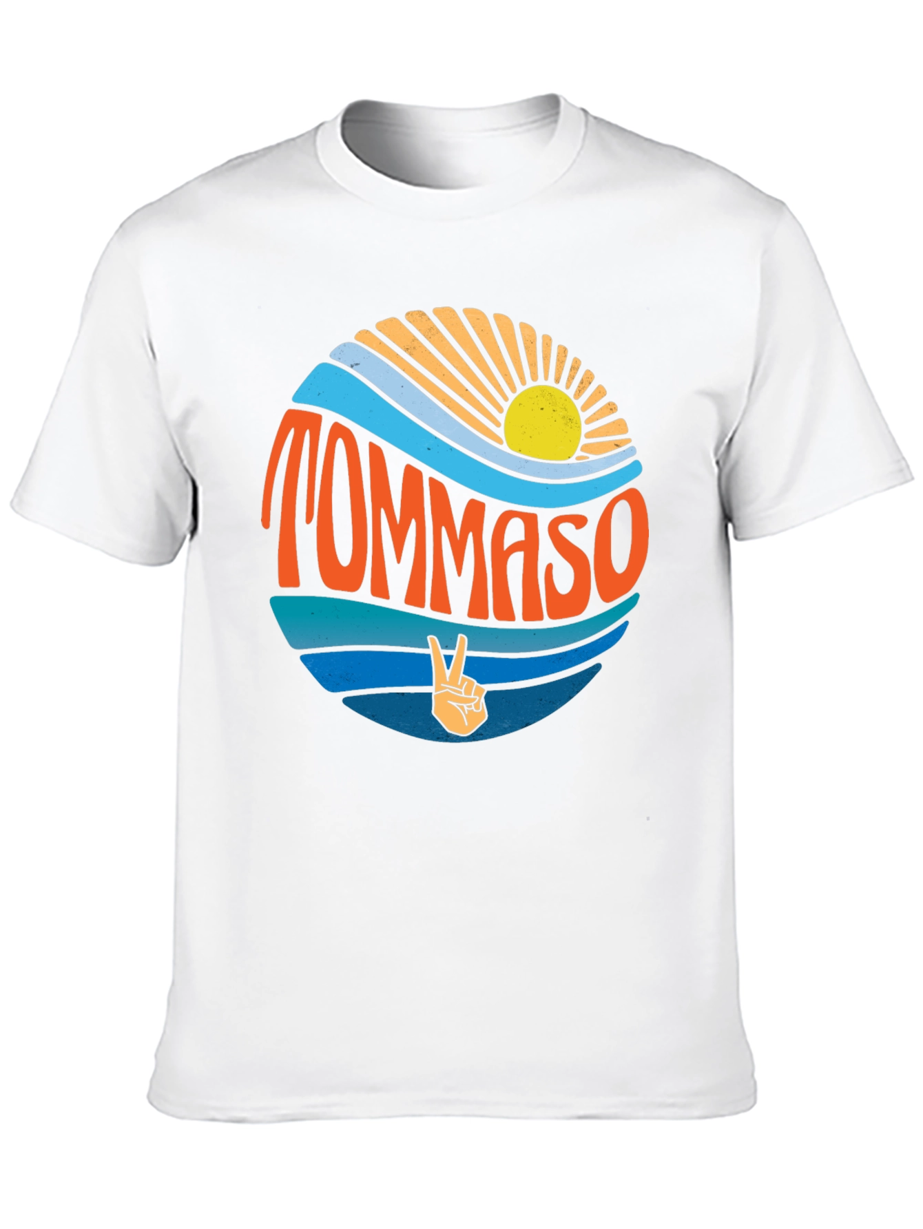 Tommaso Beach Wave T-Shirt - Retro Style