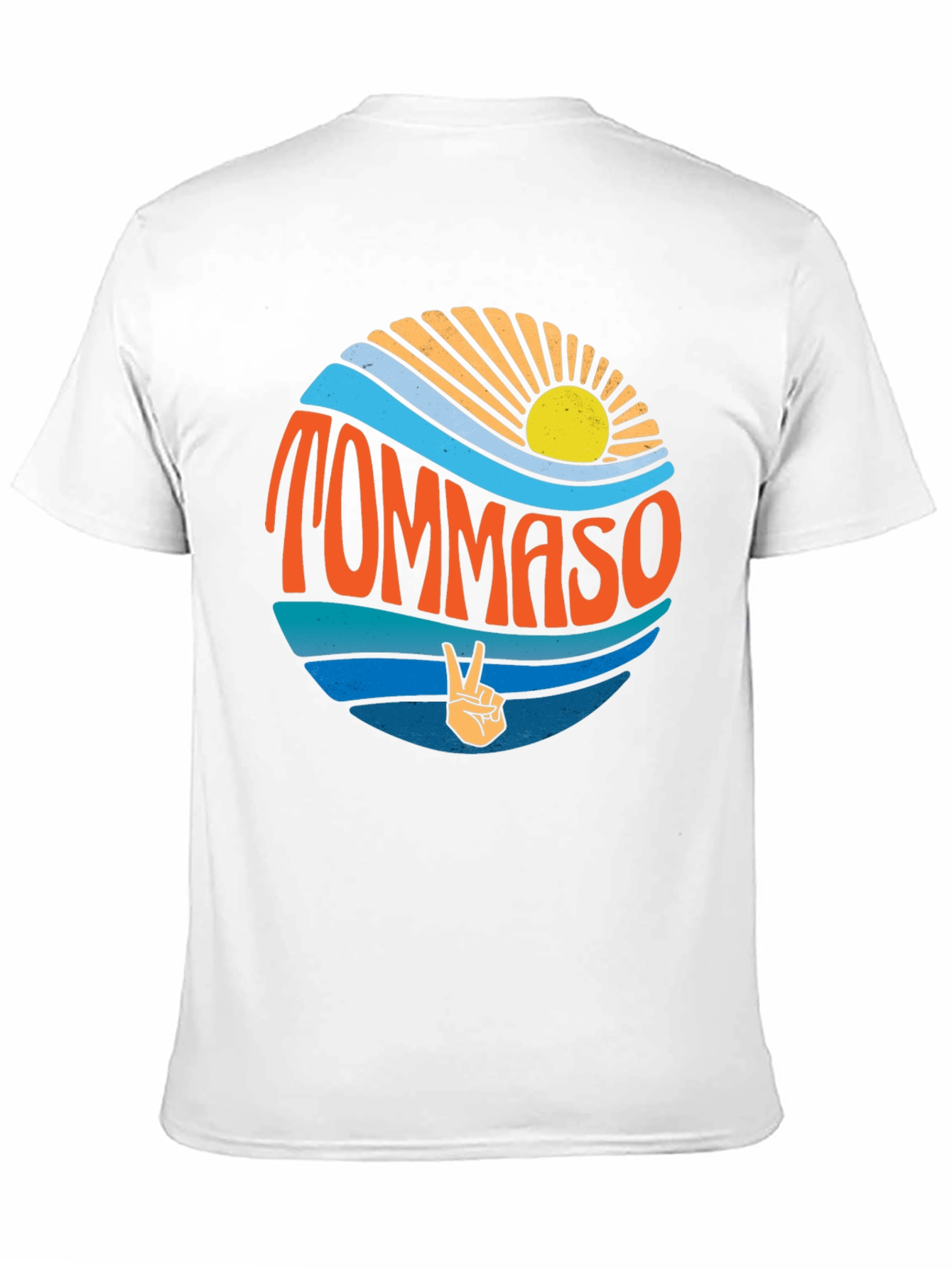 Tommaso Beach Wave T-Shirt - Retro Style