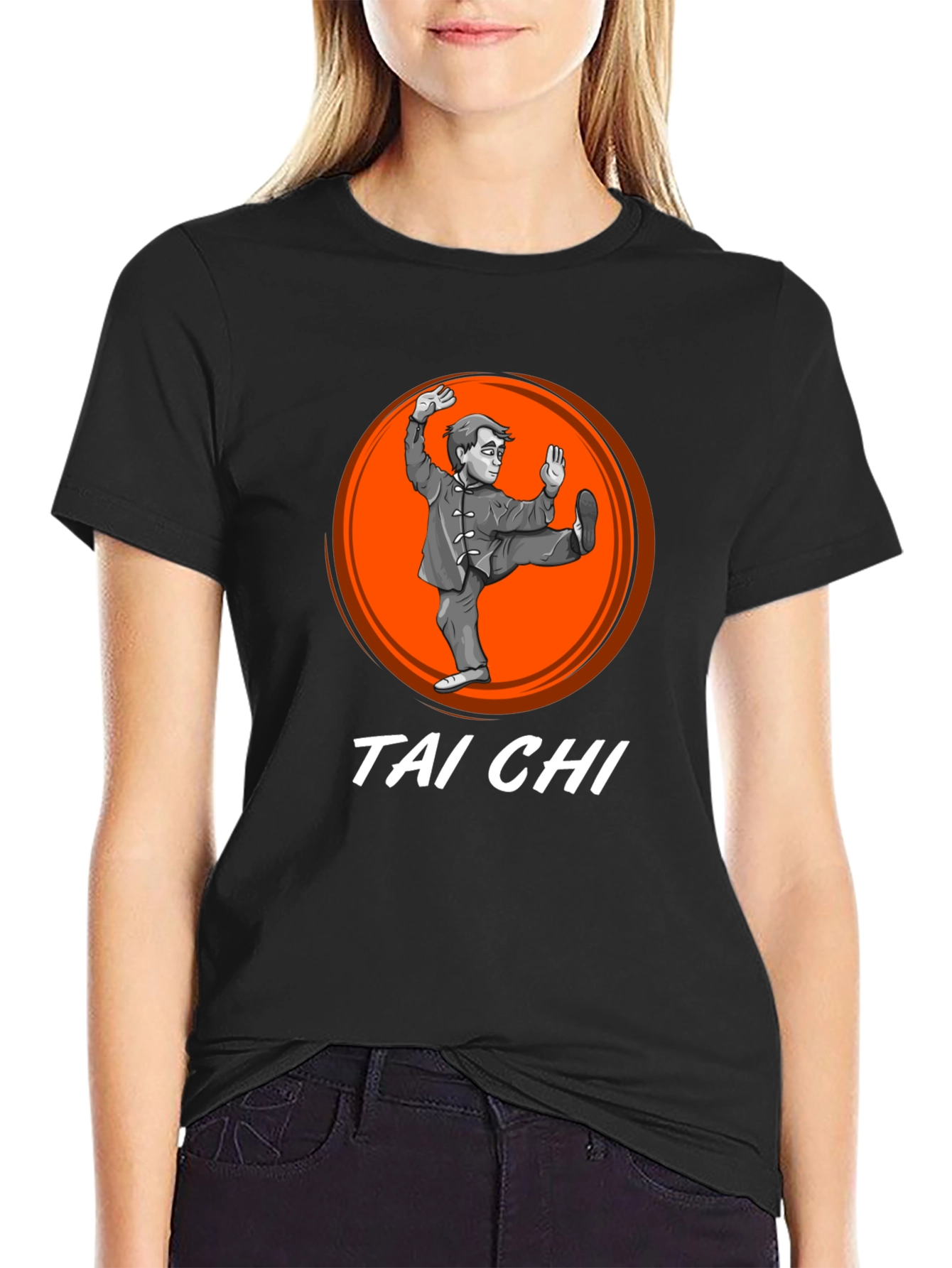 Tai Chi Black Graphic T-Shirt