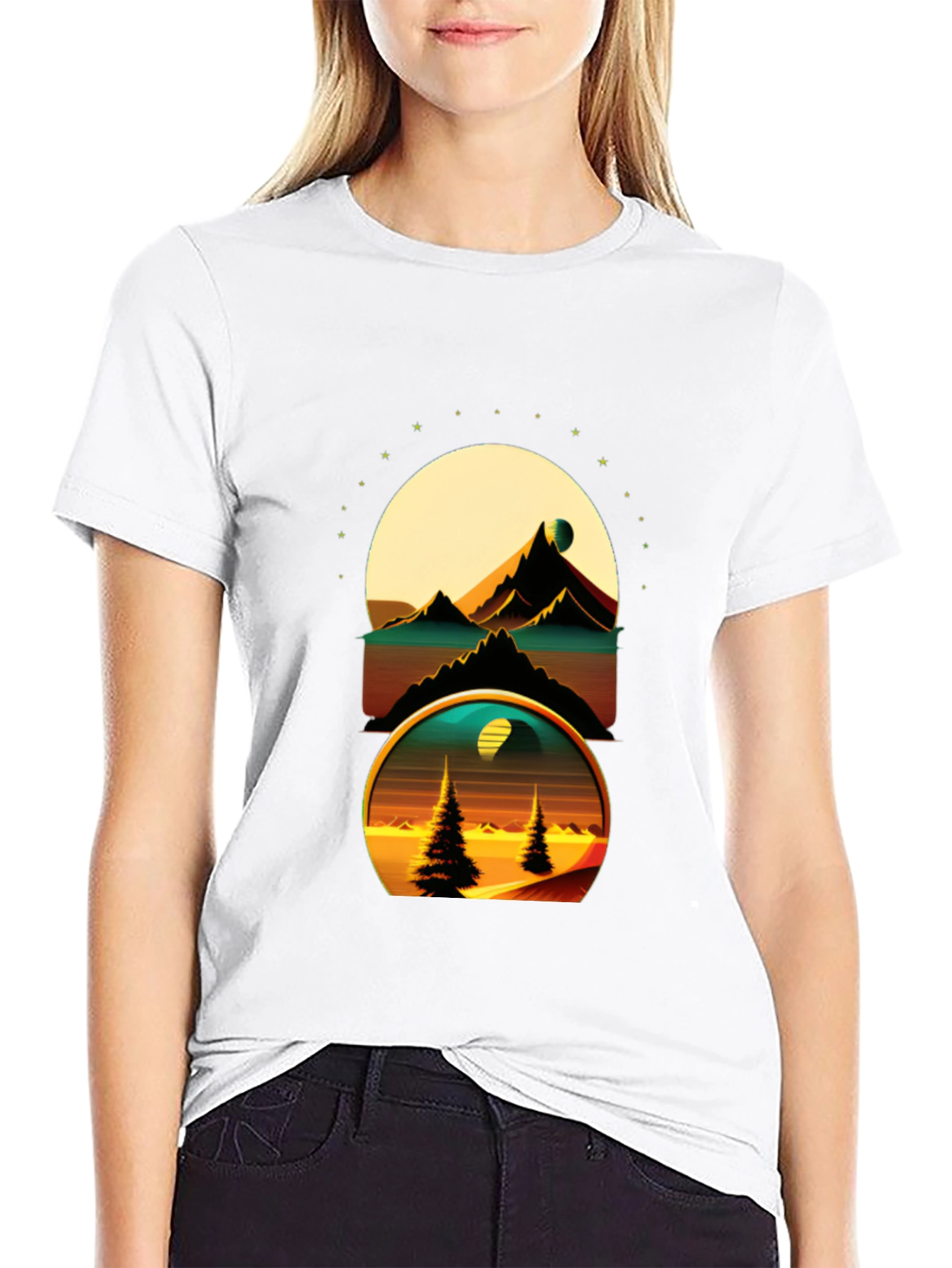 Retro Landscape Graphic T-Shirt - Soft Cotton Tee