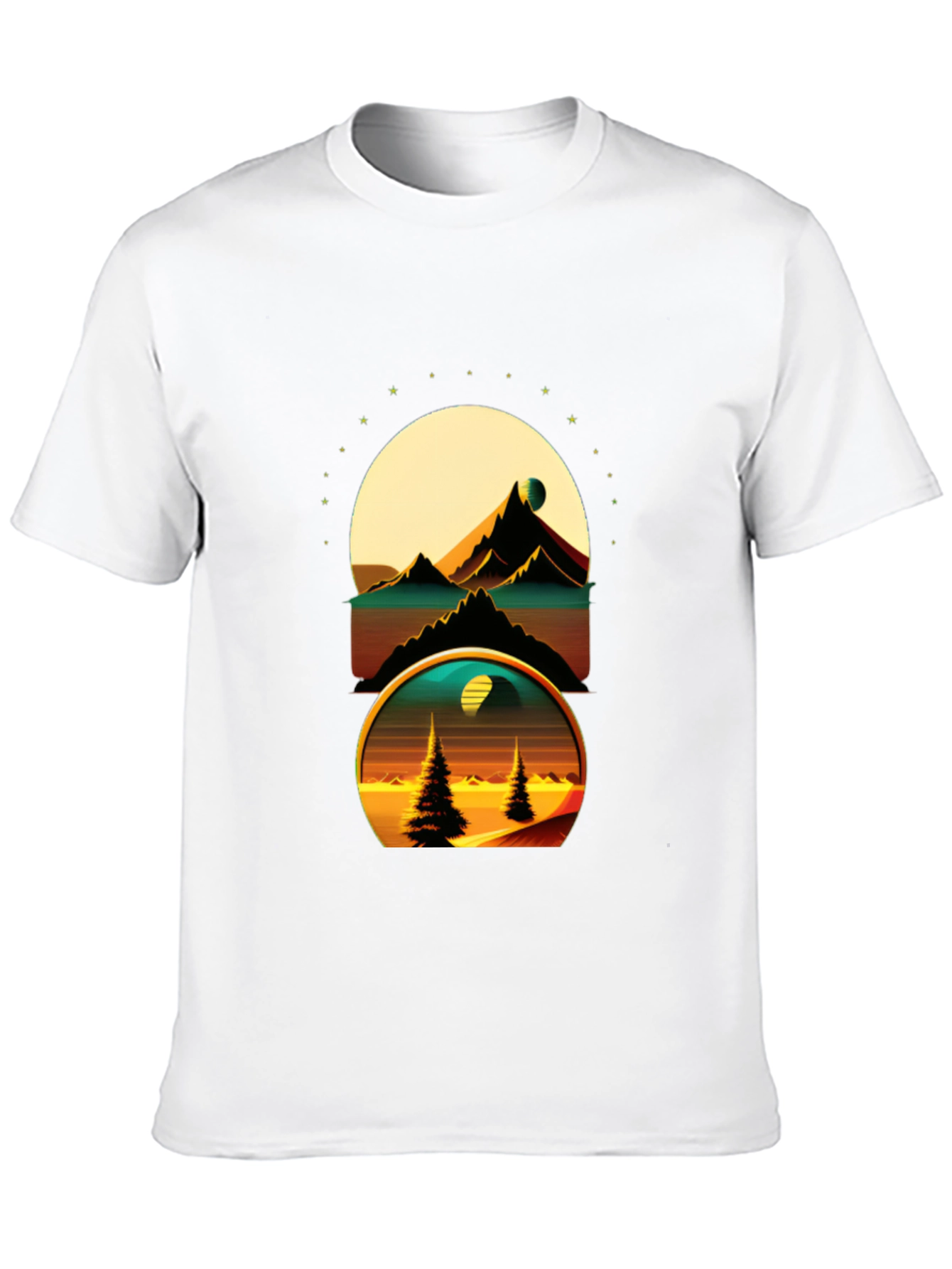 Retro Landscape Graphic T-Shirt - Soft Cotton Tee