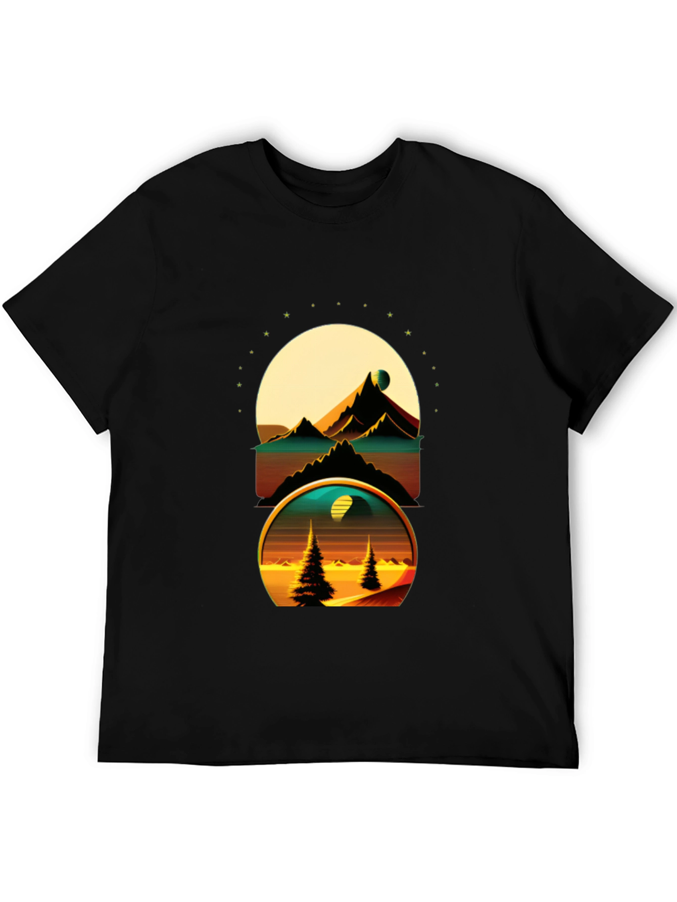 Retro Landscape Graphic T-Shirt - Soft Cotton Tee