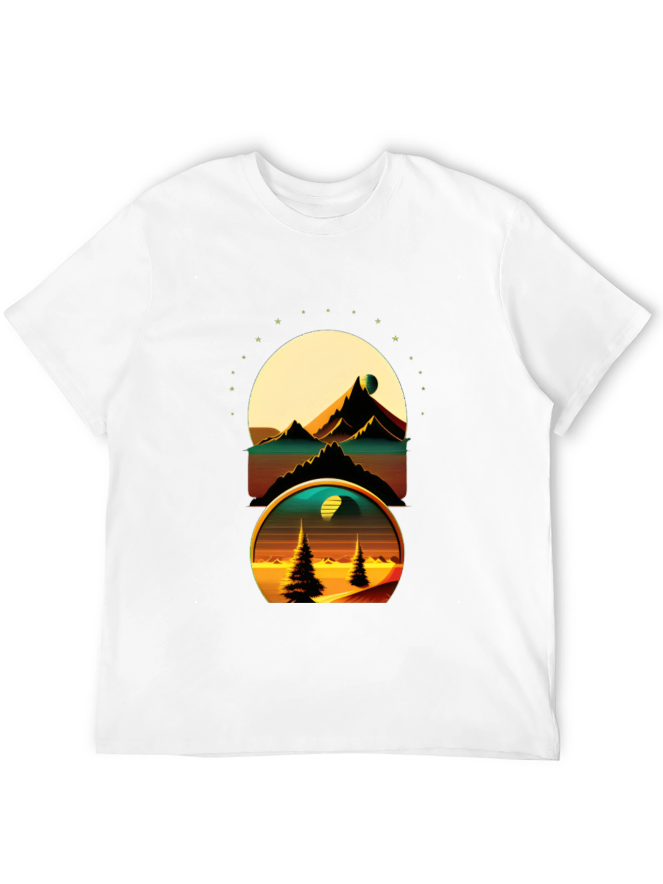 Retro Landscape Graphic T-Shirt - Soft Cotton Tee