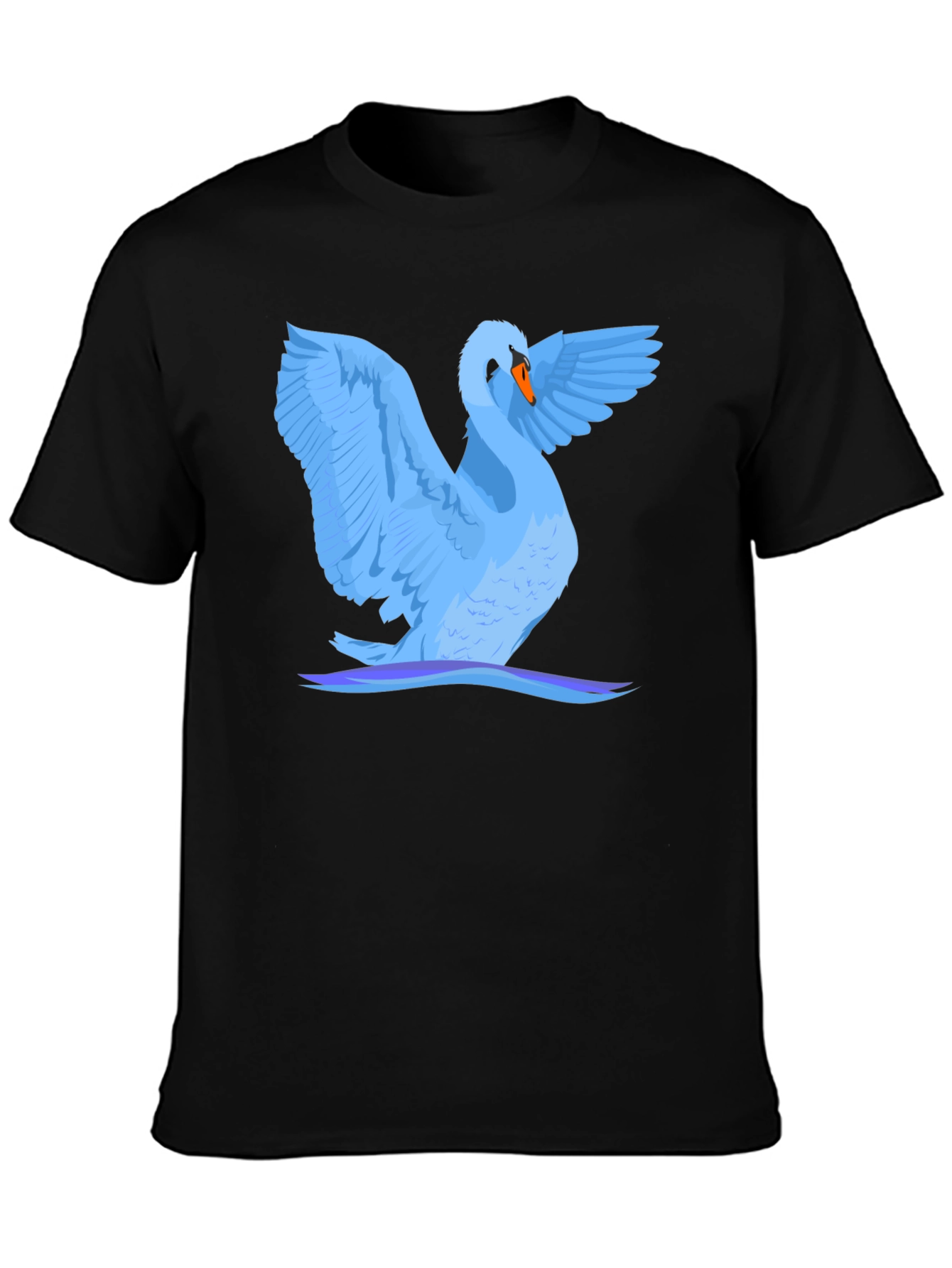 Swan Graphic Black T-Shirt