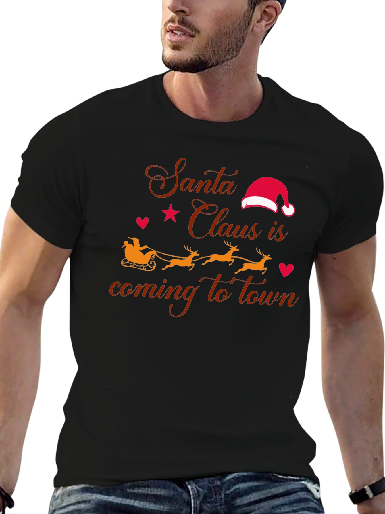 Santas Coming to Town T-Shirt - Holiday Cheer