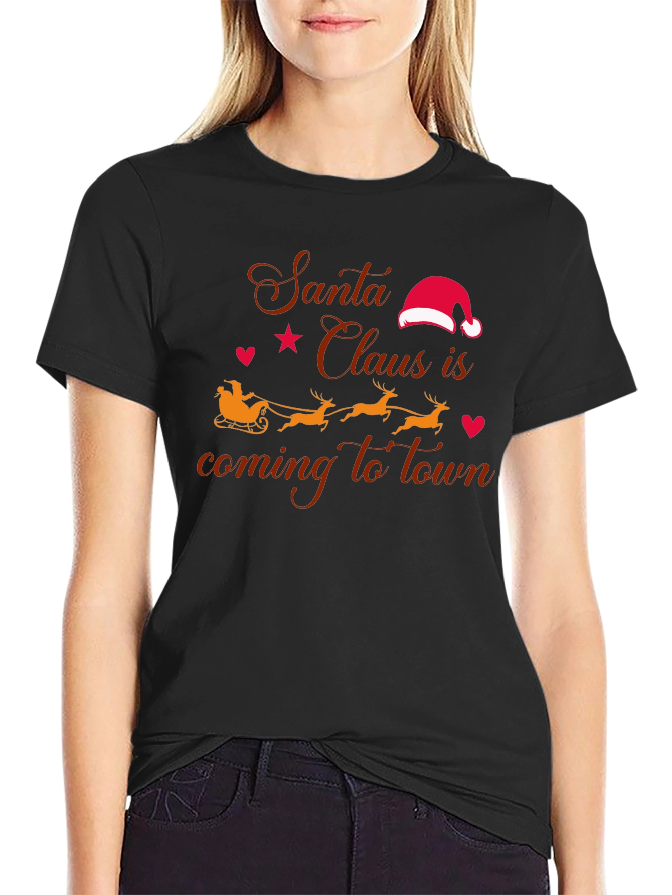 Santas Coming to Town T-Shirt - Holiday Cheer
