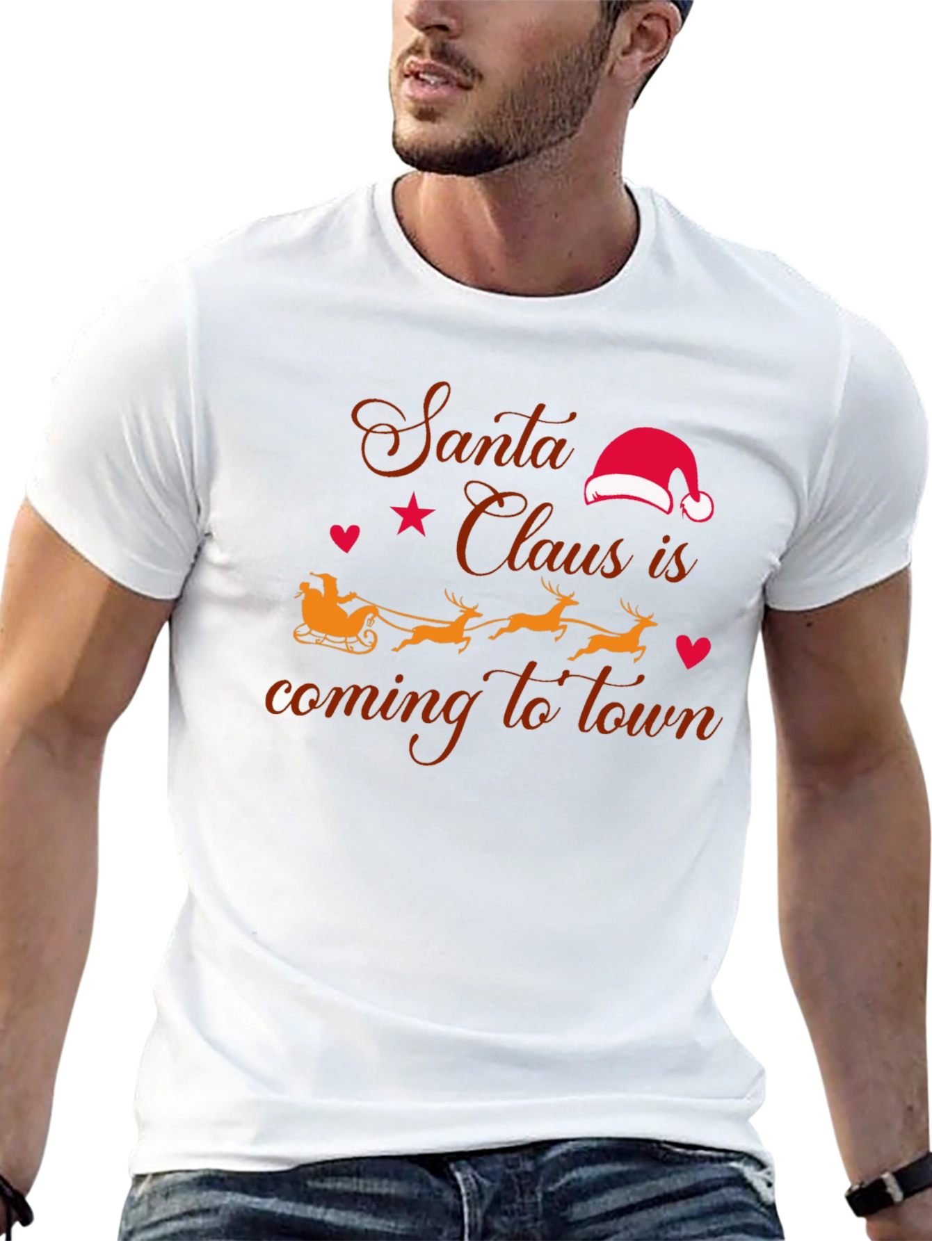 Santas Coming to Town T-Shirt - Holiday Cheer