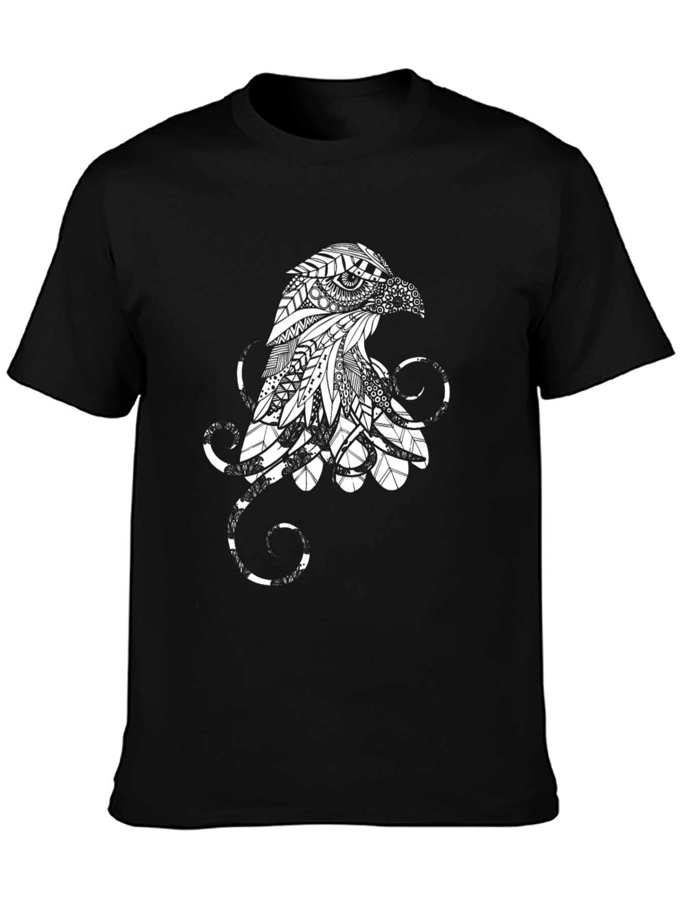 Abstract Eagle Graphic Black T-Shirt