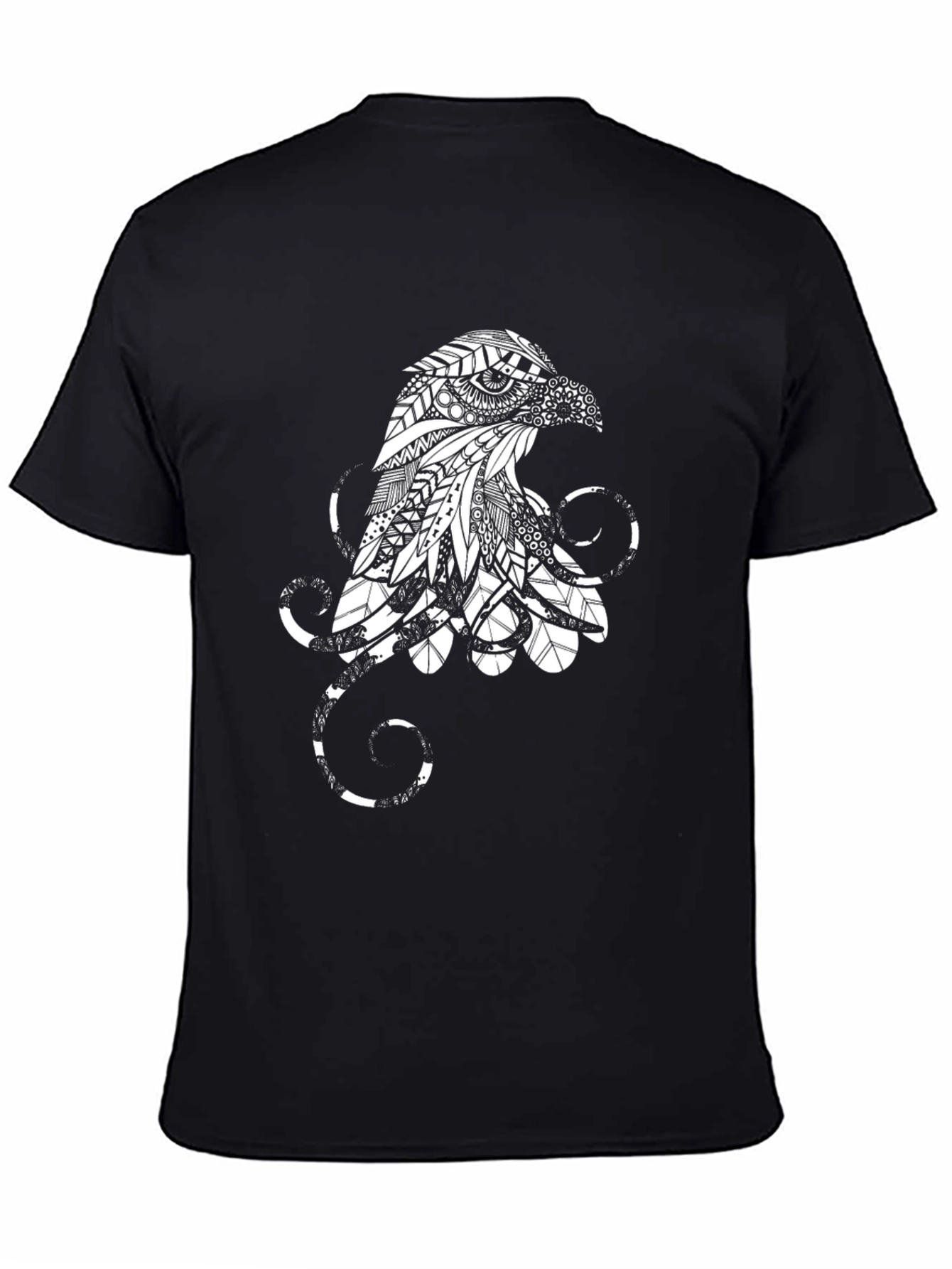 Abstract Eagle Graphic Black T-Shirt