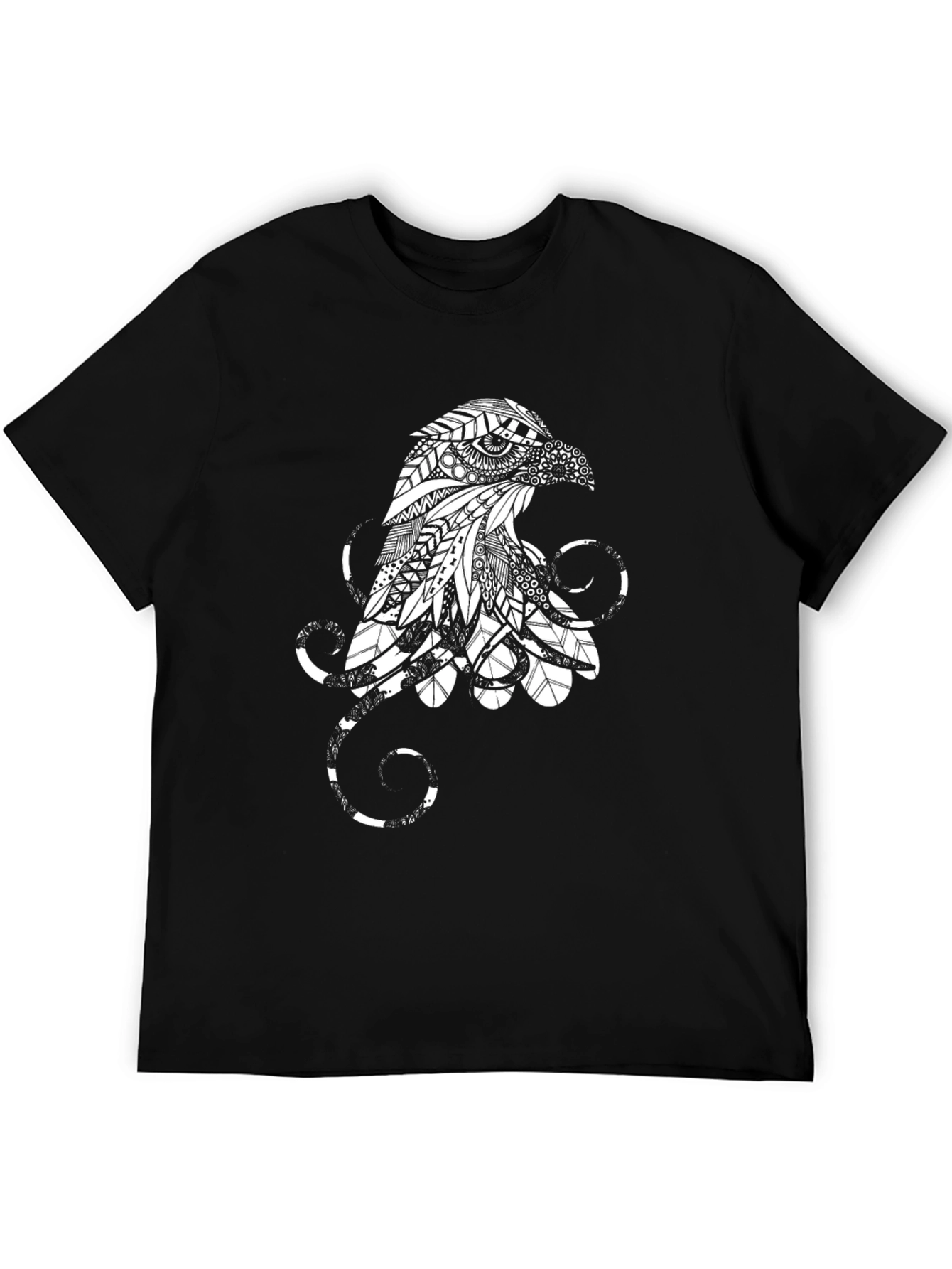 Abstract Eagle Graphic Black T-Shirt