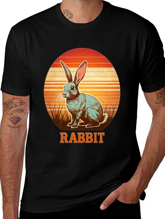 Rabbit Graphic Tee - Vintage Style
