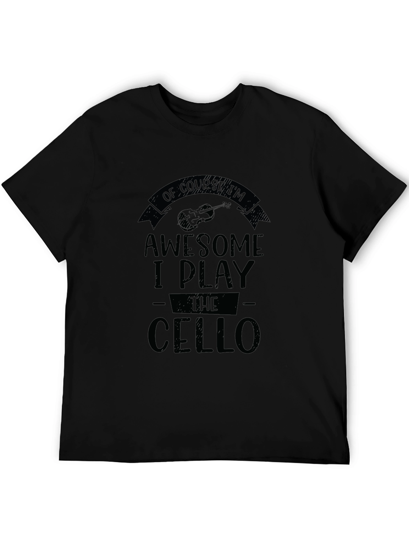 Awesome Cello Player Black T-Shirt