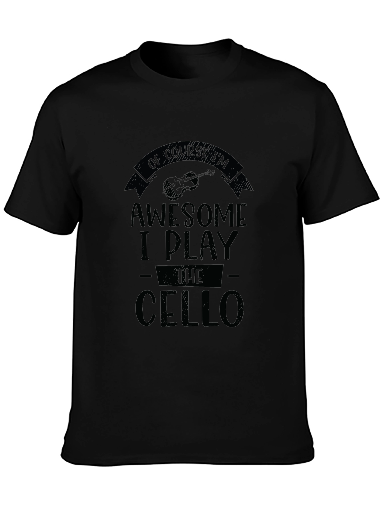 Awesome Cello Player Black T-Shirt