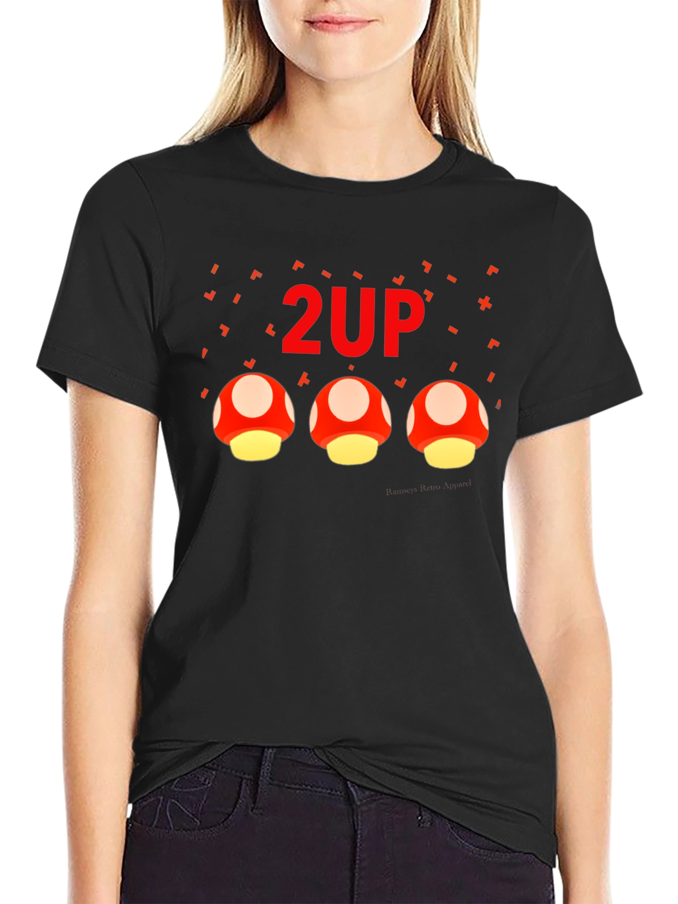 2UP Mushroom Gamer Graphic T-Shirt