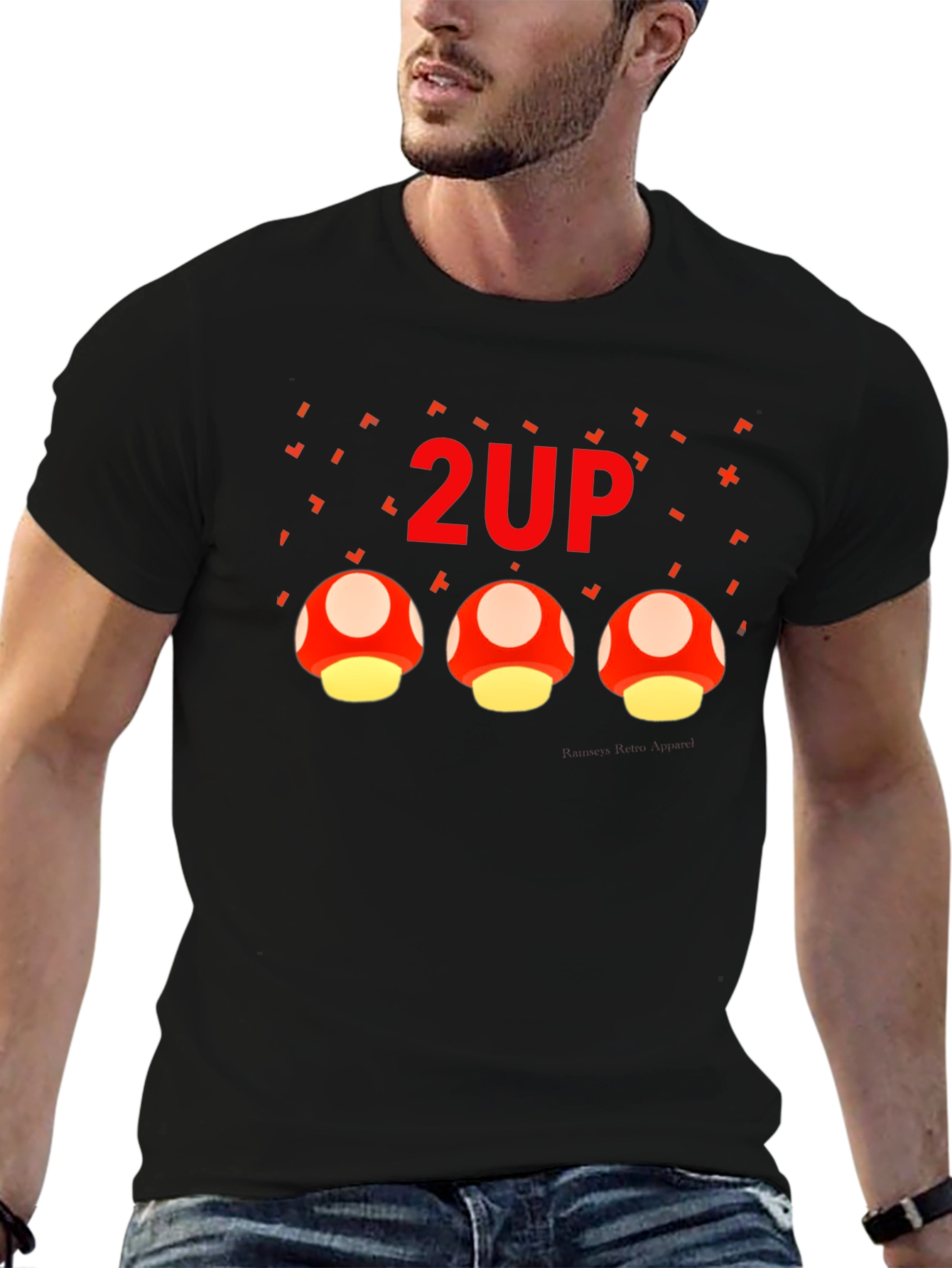 2UP Mushroom Gamer Graphic T-Shirt