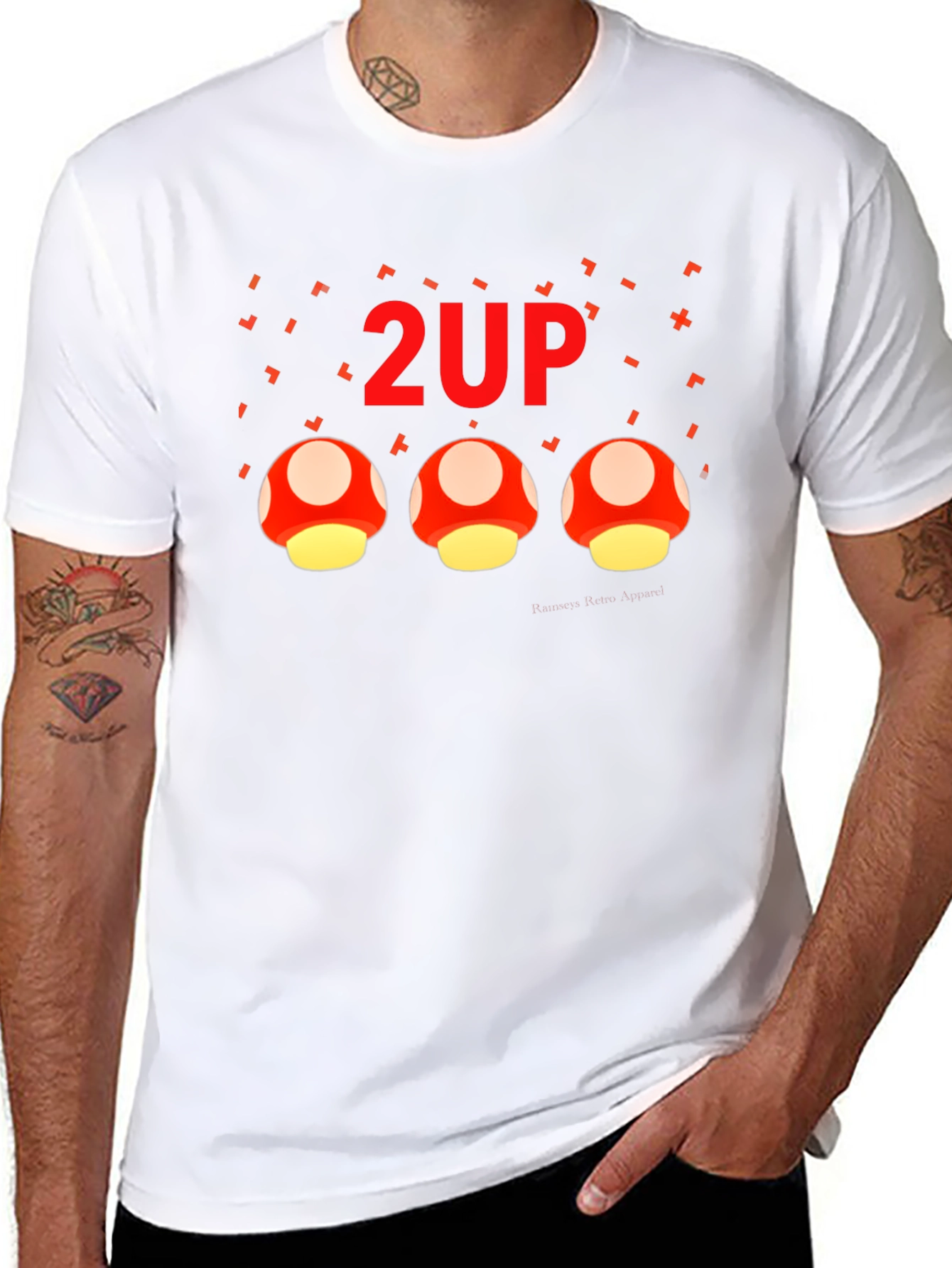 2UP Mushroom Gamer Graphic T-Shirt