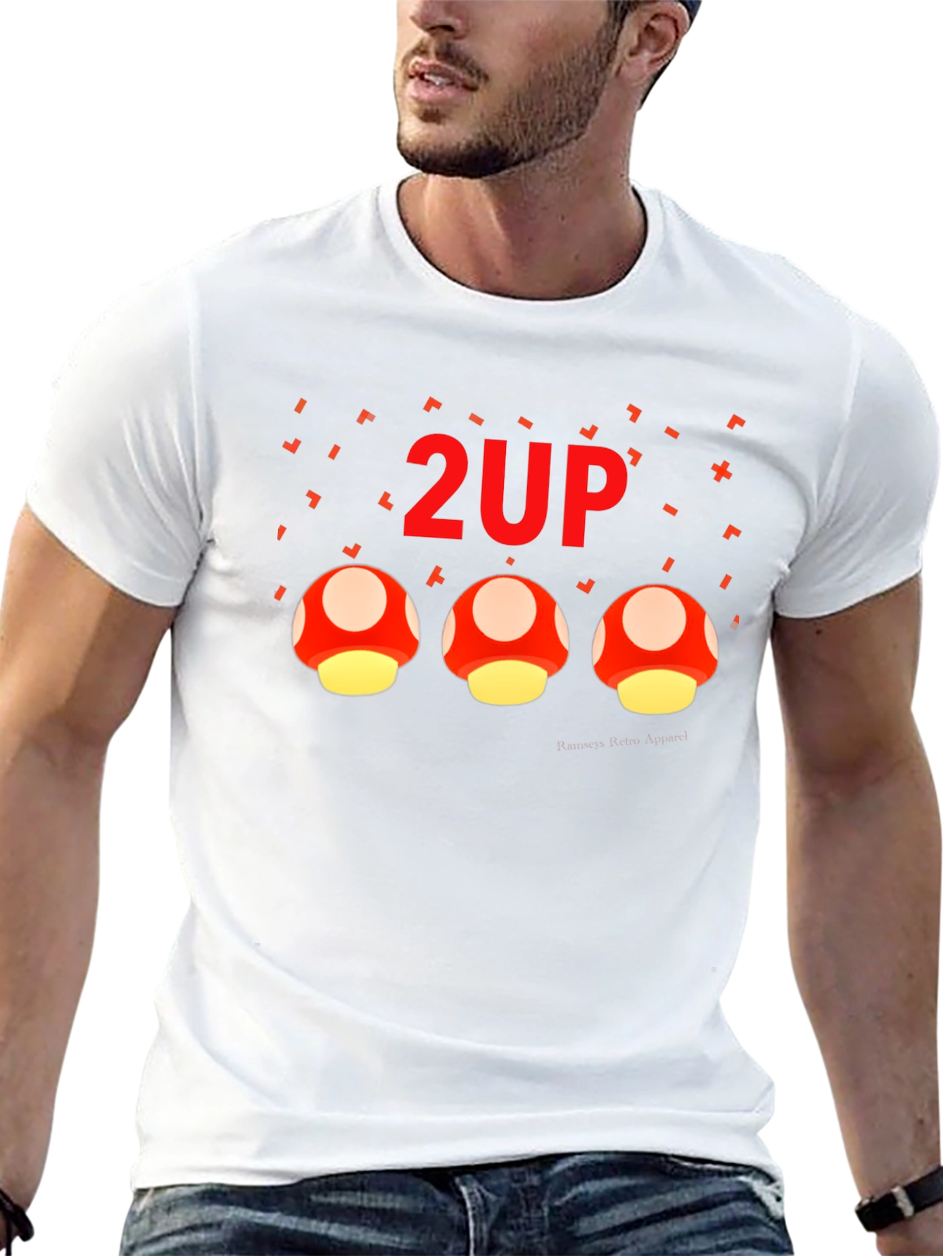 2UP Mushroom Gamer Graphic T-Shirt