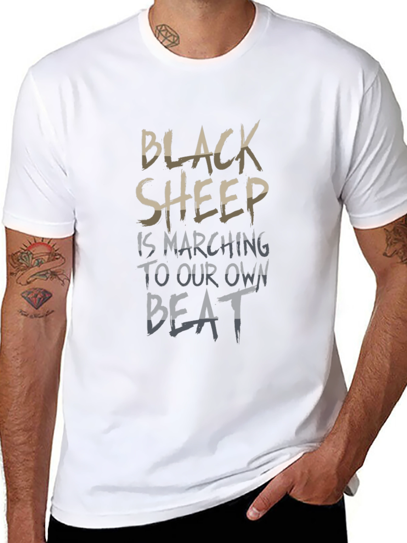 Black Sheep Statement T-Shirt: March to Your Own Beat