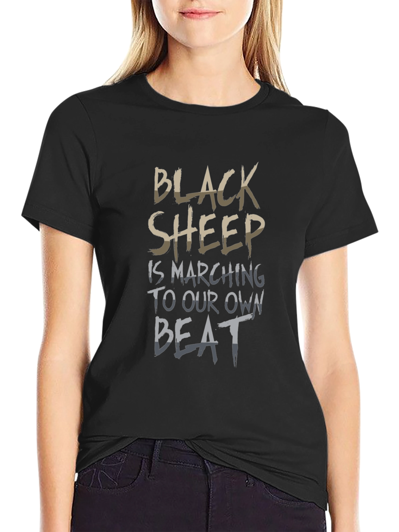 Black Sheep Statement T-Shirt: March to Your Own Beat