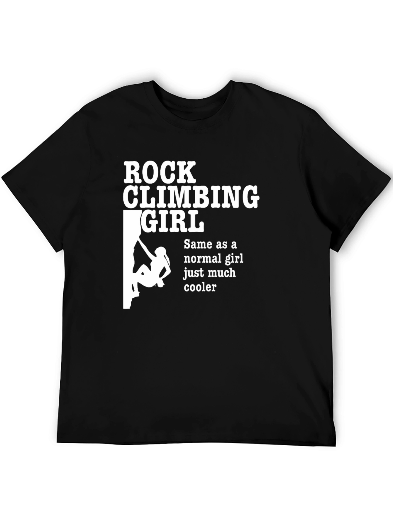 Rock Climbing Girl T-Shirt Cool Climber Tee