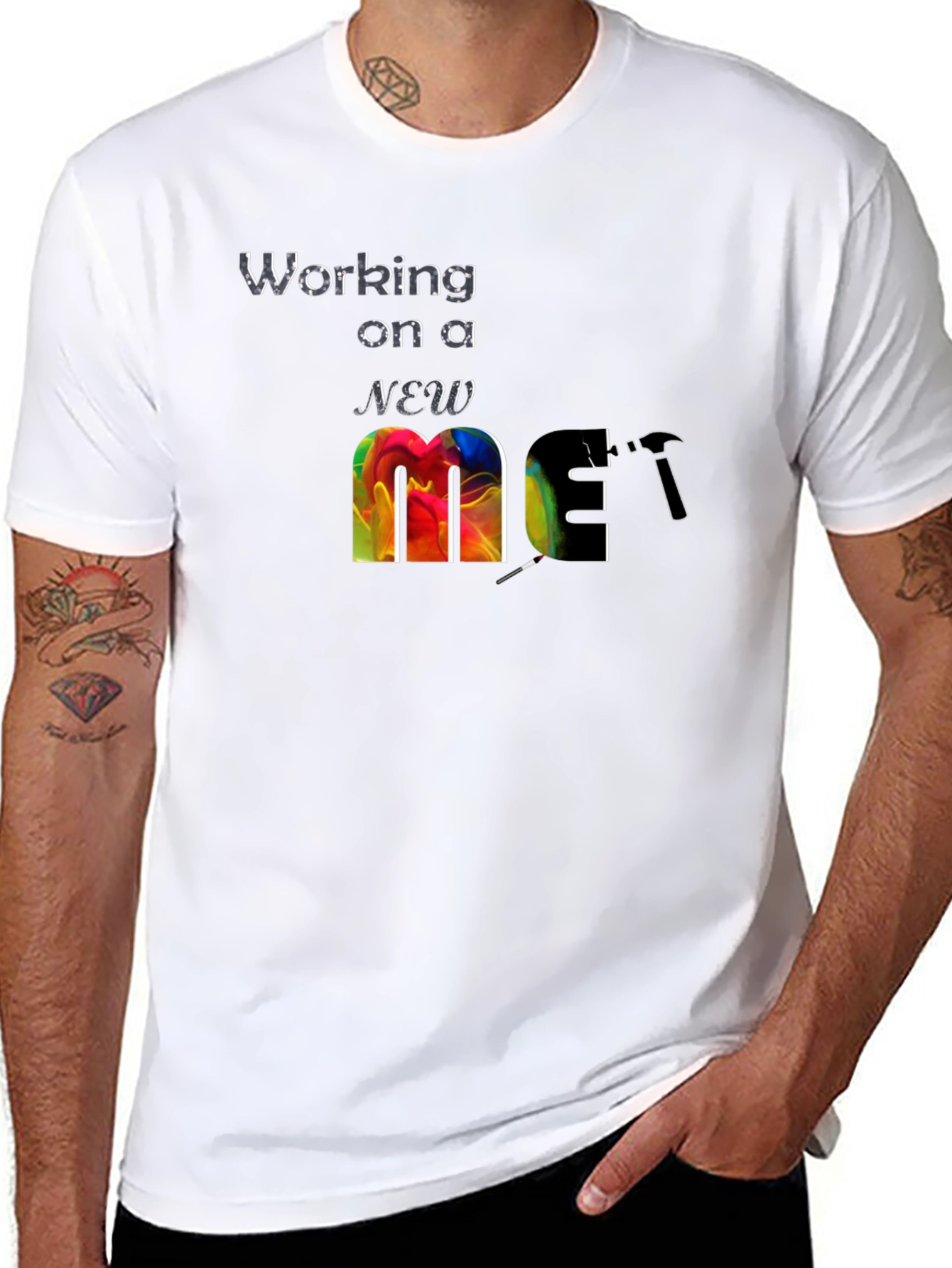 Working on a New Me Graphic T-Shirt