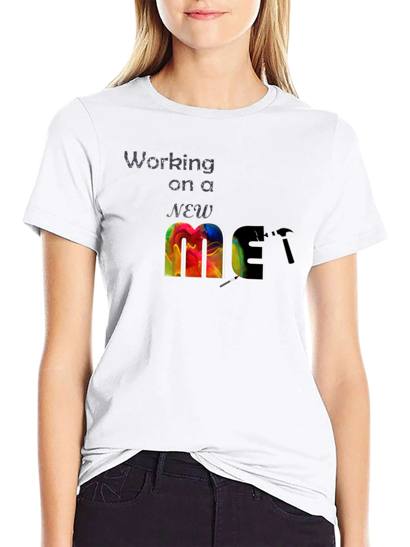 Working on a New Me Graphic T-Shirt
