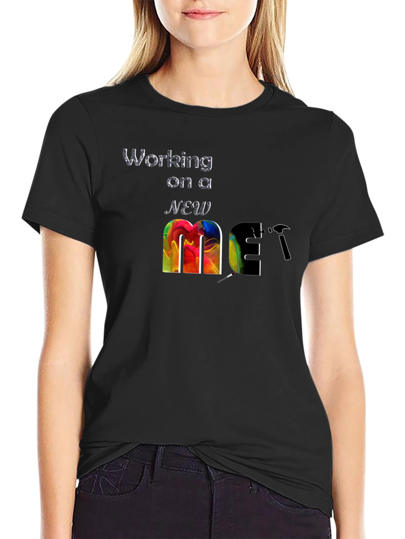 Working on a New Me Graphic T-Shirt