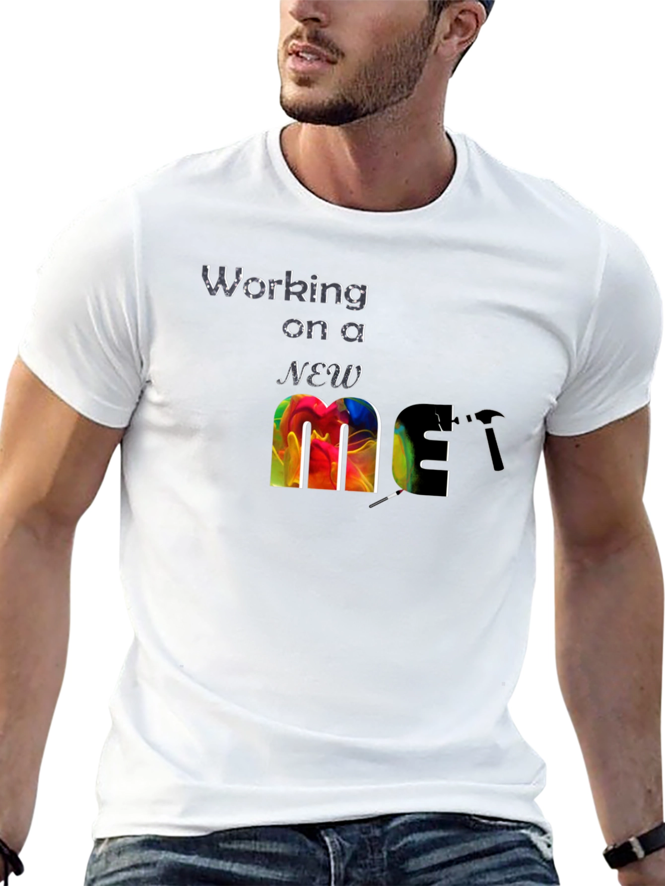 Working on a New Me Graphic T-Shirt