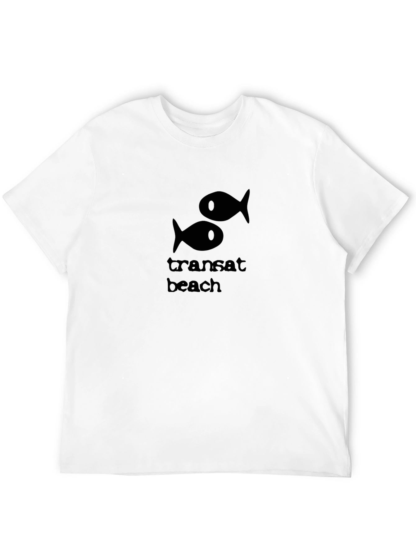 Transat Beach Graphic Tee - Black Cotton Comfort