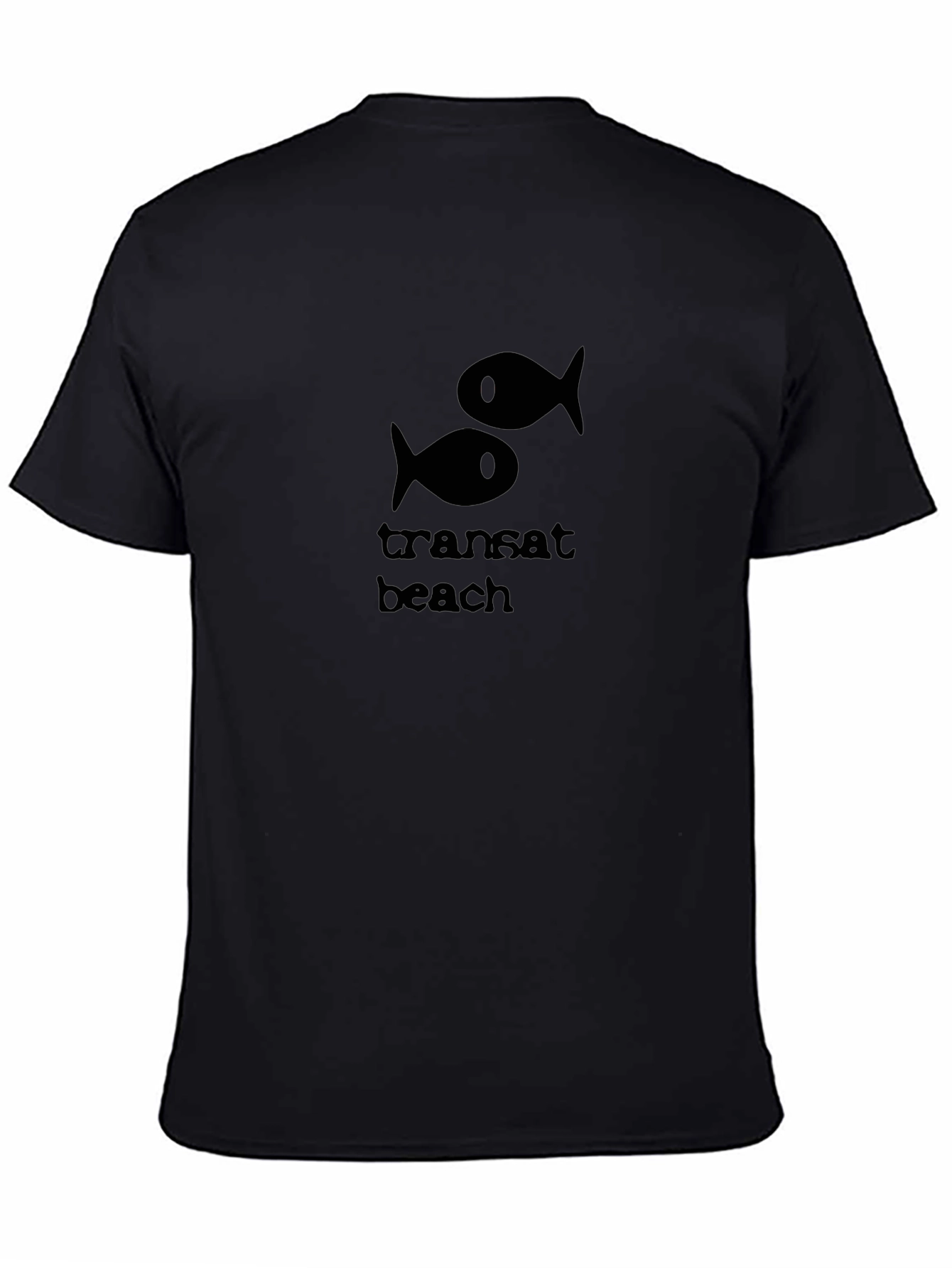 Transat Beach Graphic Tee - Black Cotton Comfort
