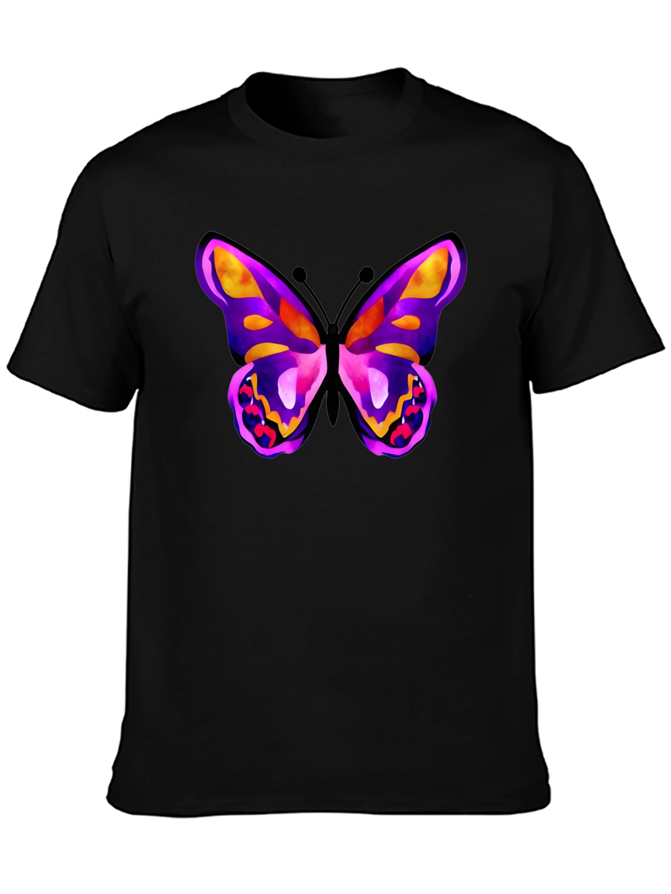 Butterfly Graphic Black T-Shirt