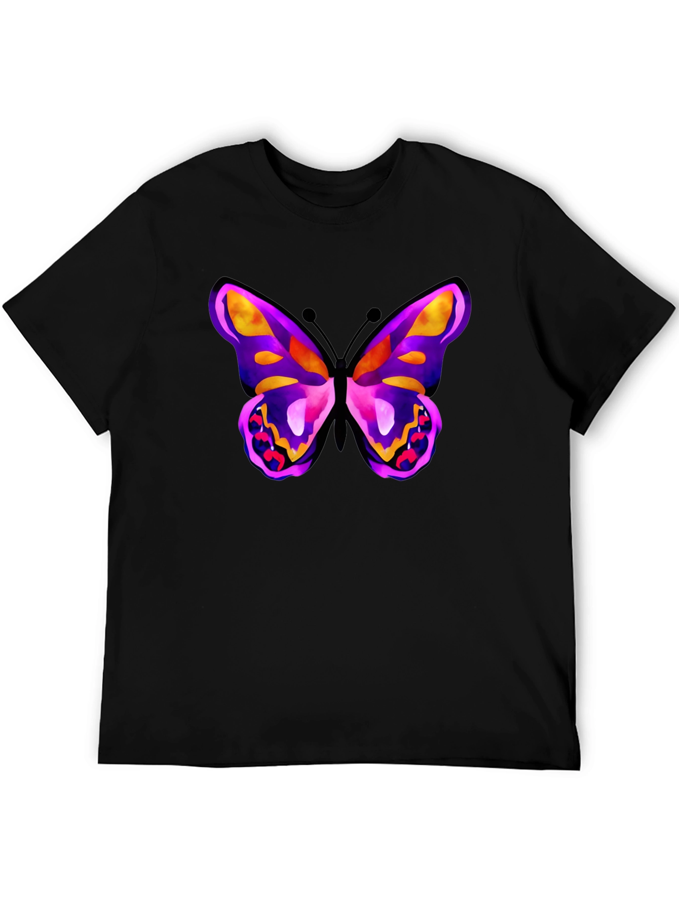 Butterfly Graphic Black T-Shirt