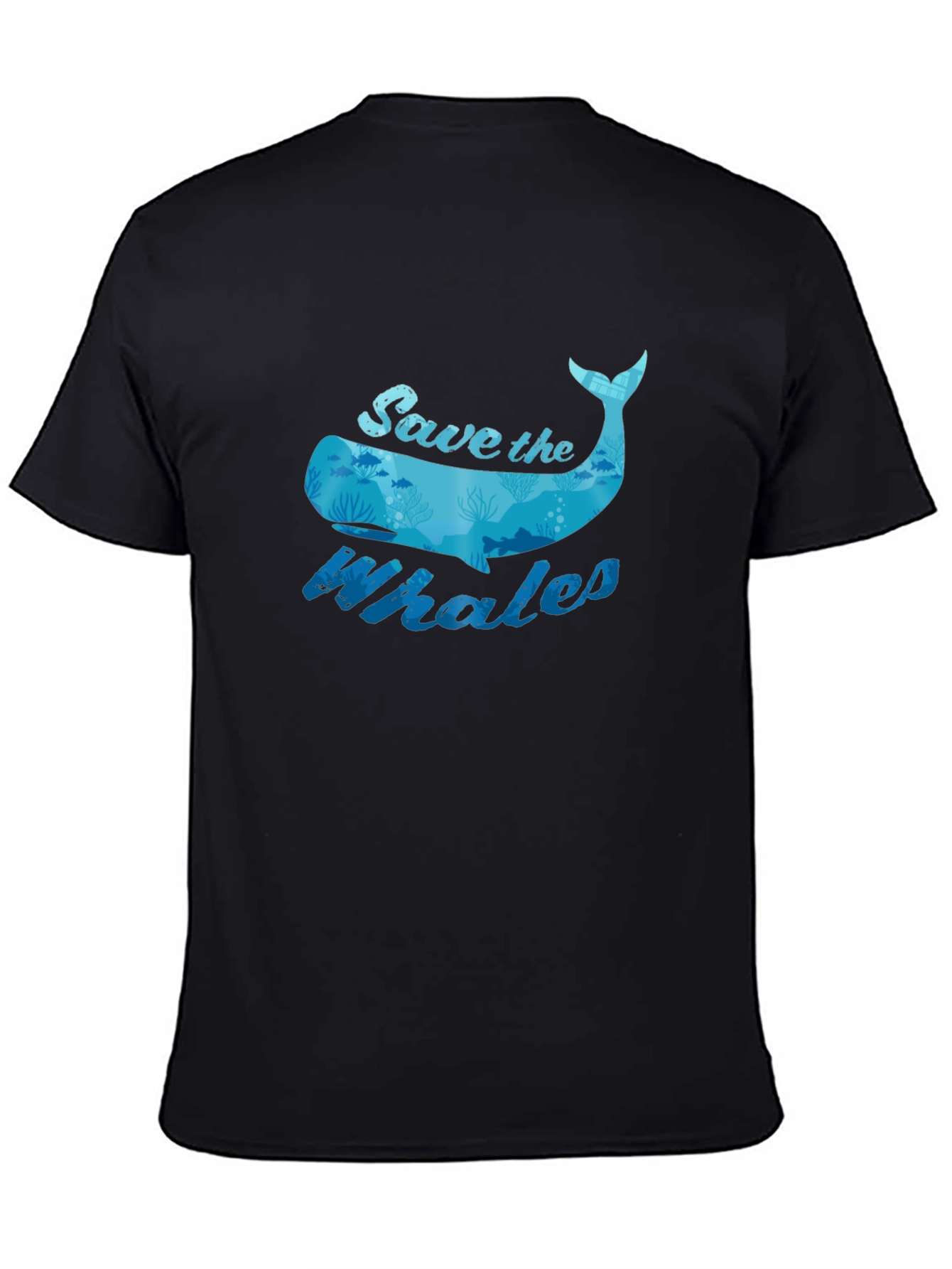 Save the Whales Graphic Tee - Black