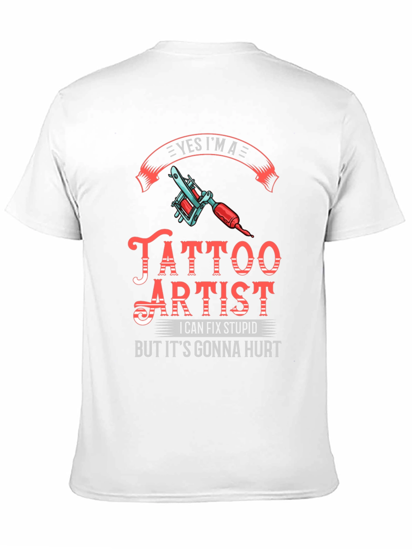 Tattoo Artist Graphic Print Black T-Shirt