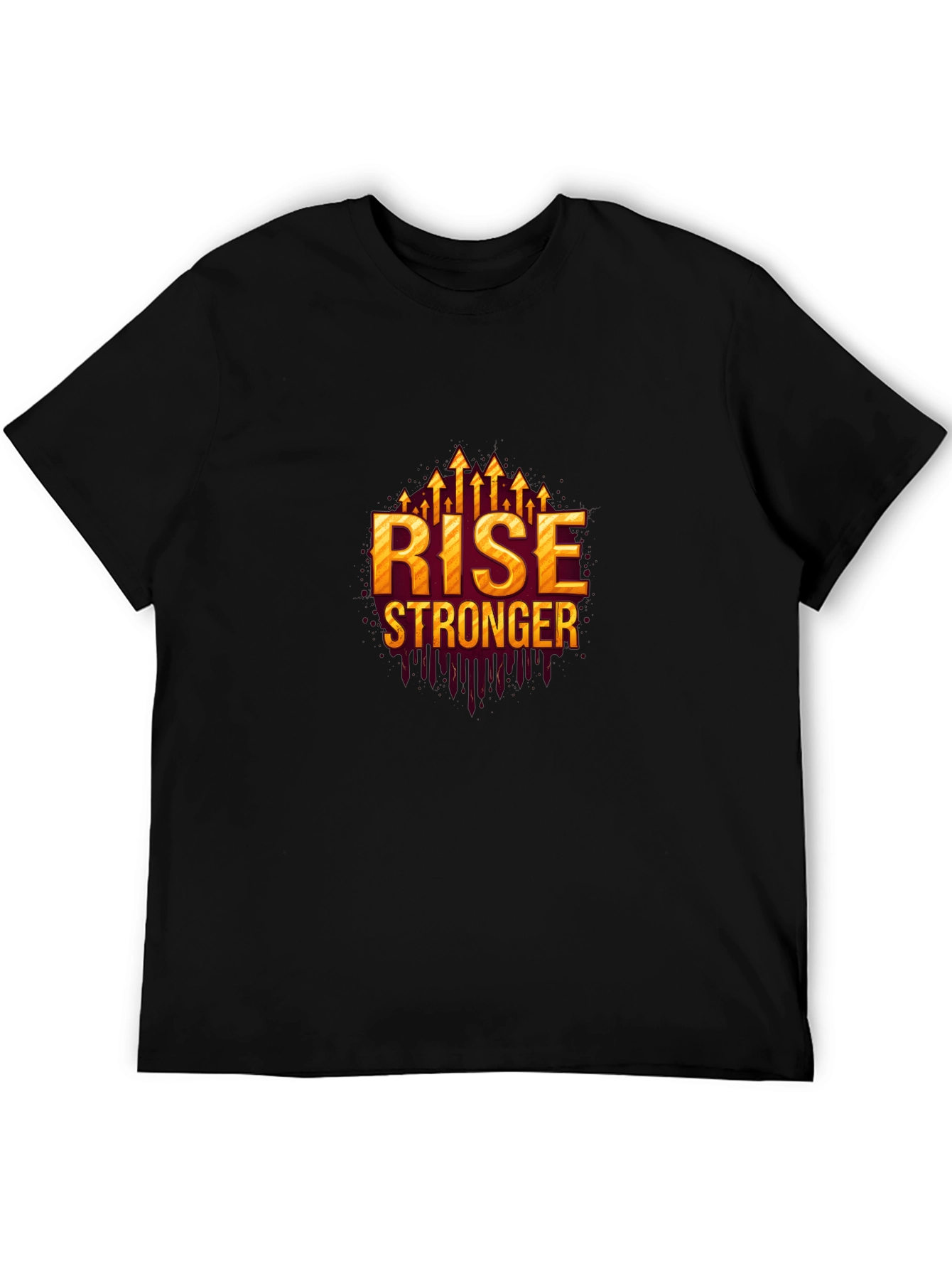 Rise Stronger Graphic Black T-Shirt