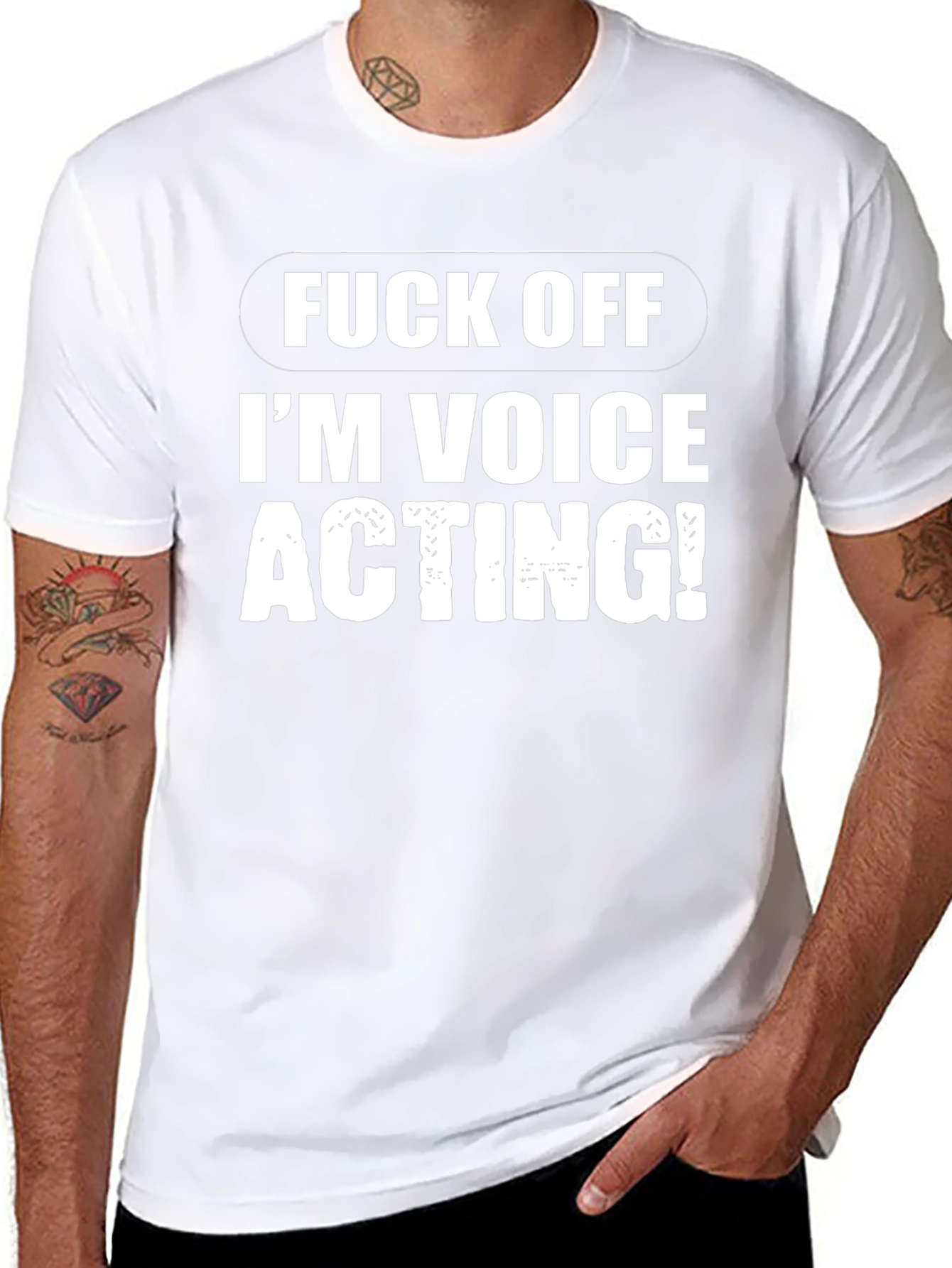 Voice Acting T-Shirt - Black Funny Tee