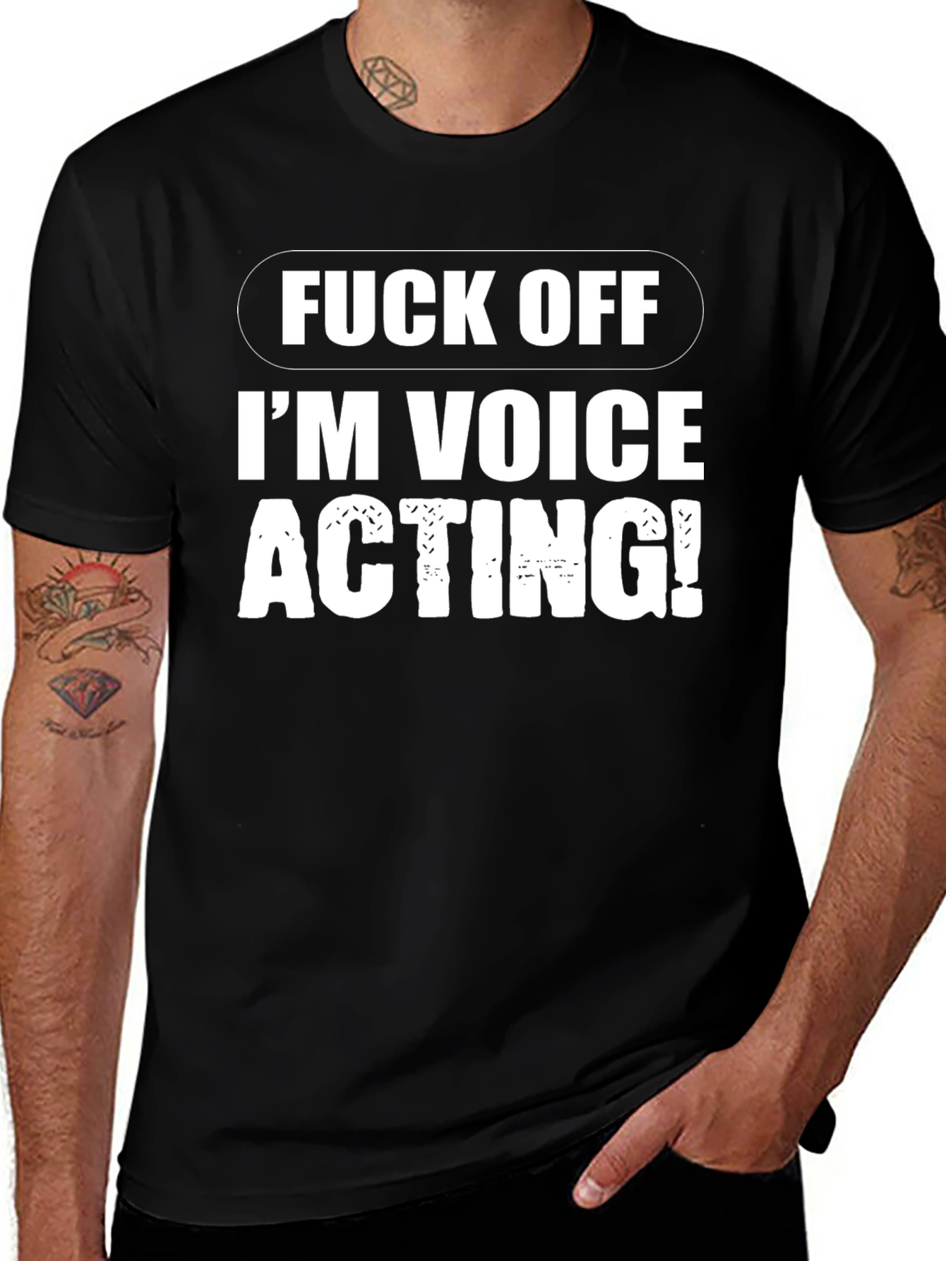 Voice Acting T-Shirt - Black Funny Tee