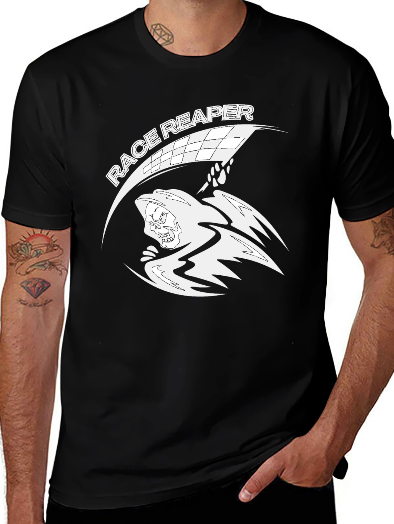 Race Reaper T-Shirt - Black Graphic Tee