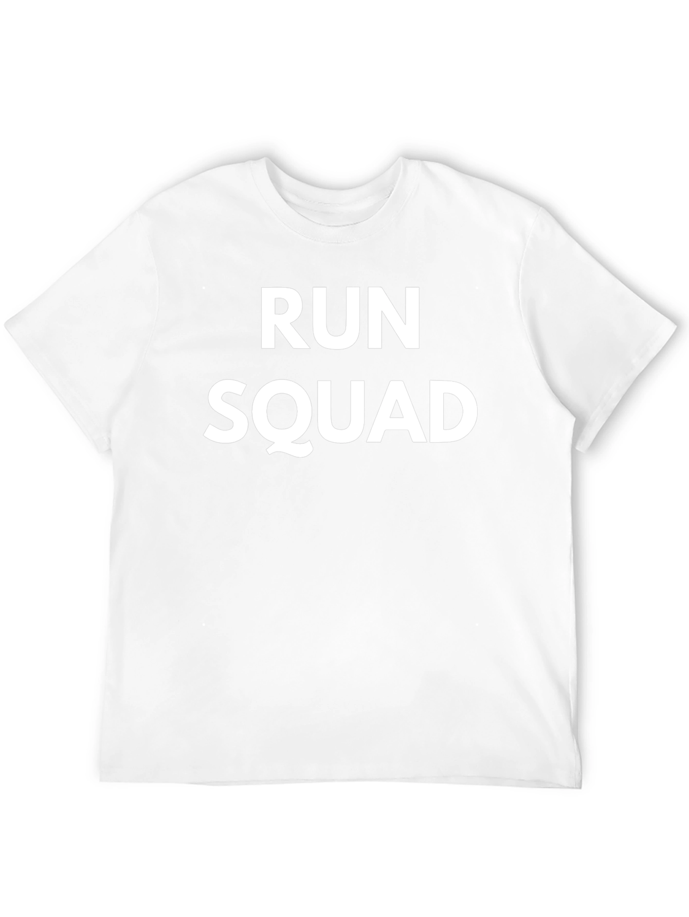 Run Squad T-Shirt - Black Bold White Print