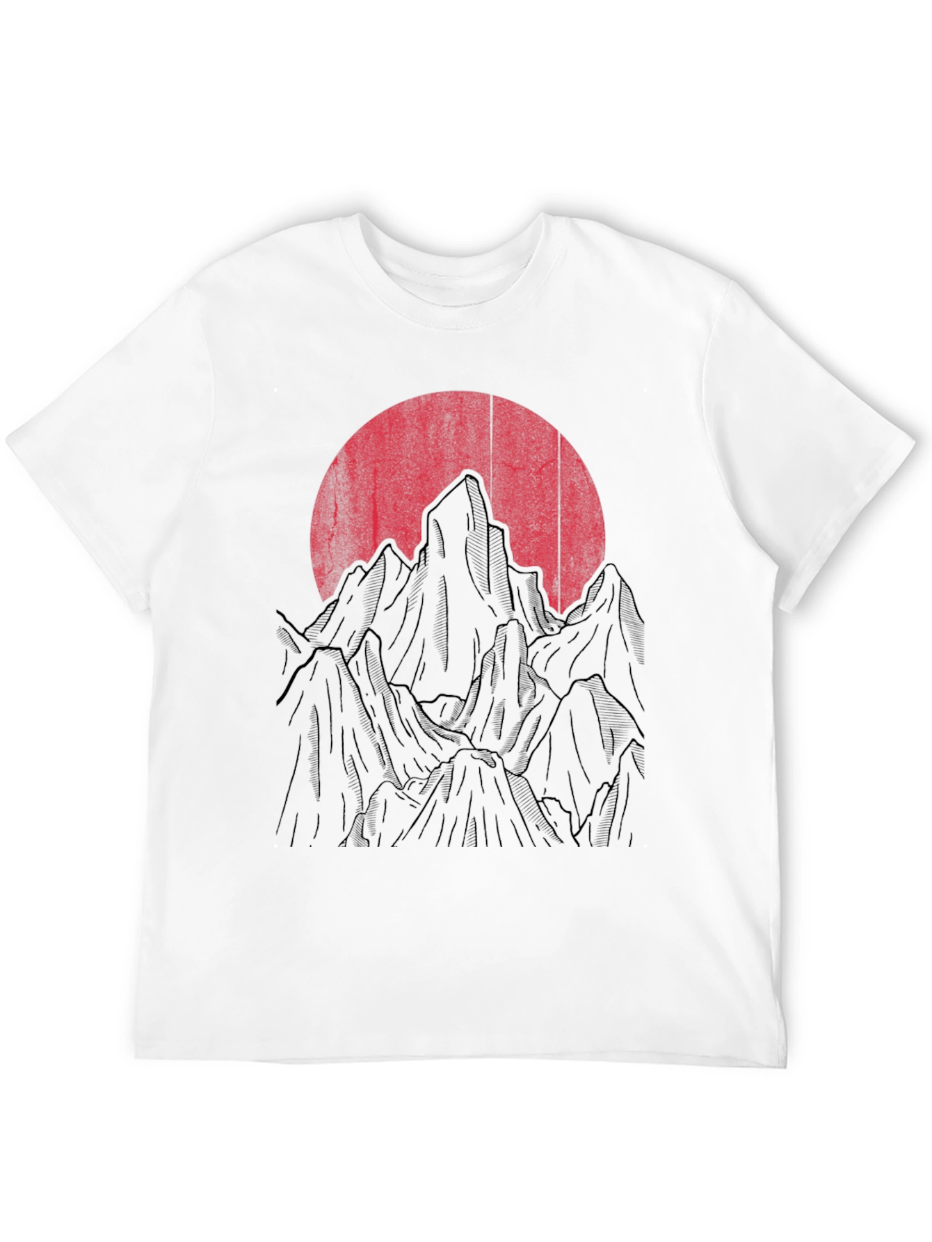 Sunset Mountain Graphic Tee - Mens Black T-Shirt