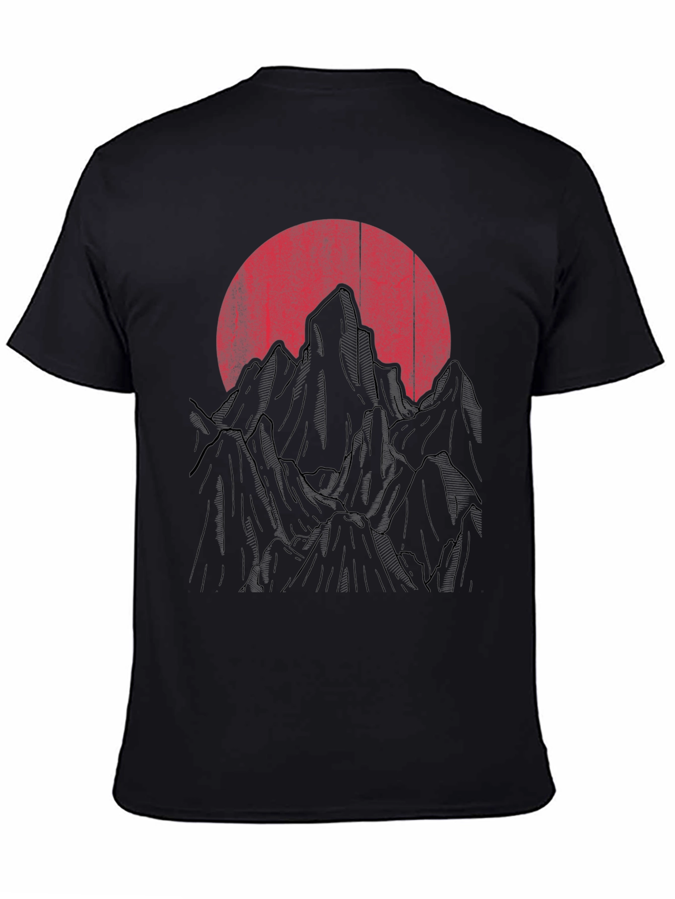Sunset Mountain Graphic Tee - Mens Black T-Shirt