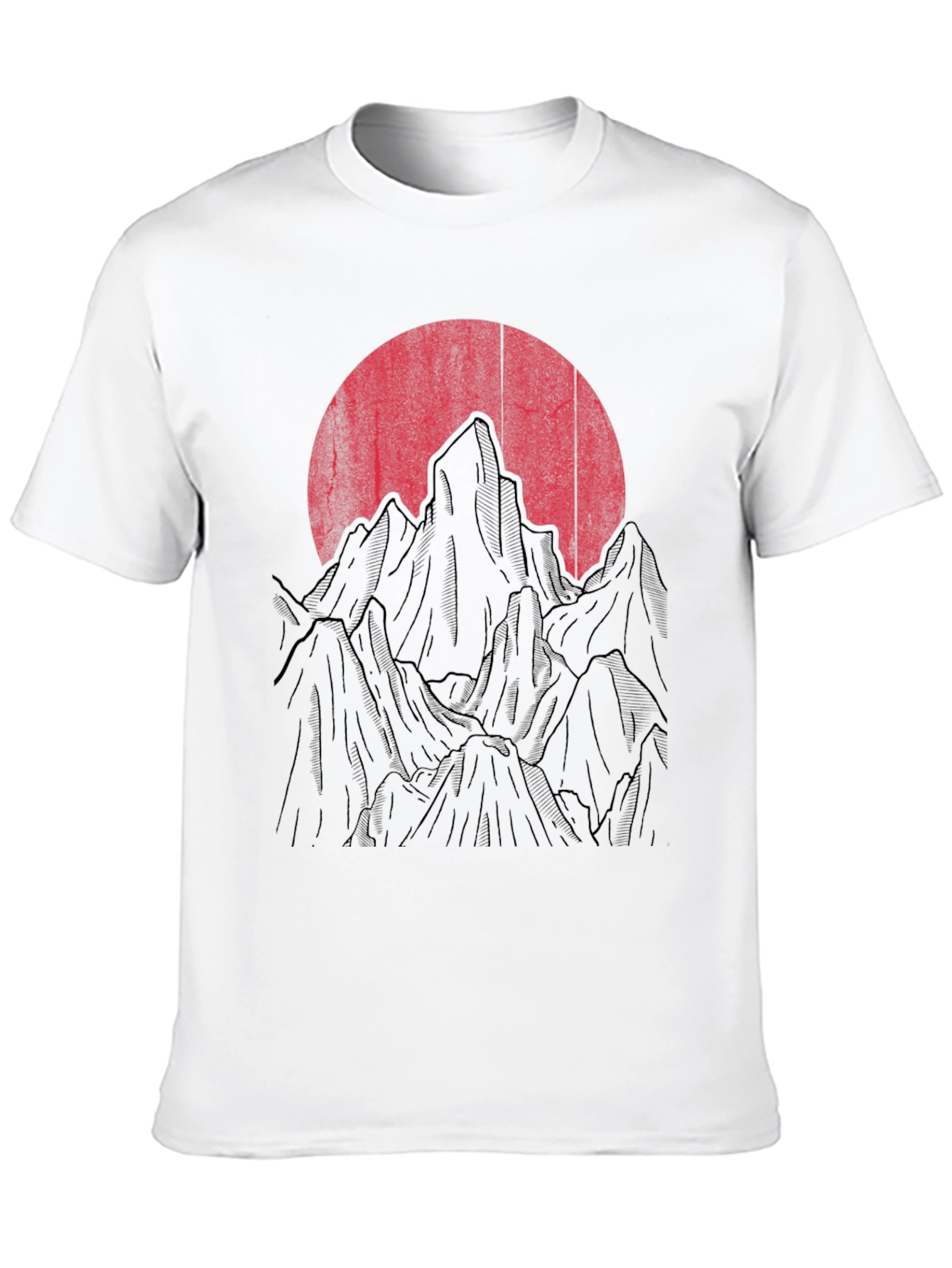Sunset Mountain Graphic Tee - Mens Black T-Shirt