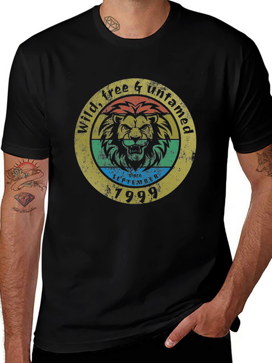 Wild Free & Untamed Lion Graphic Tee - Born in 1999