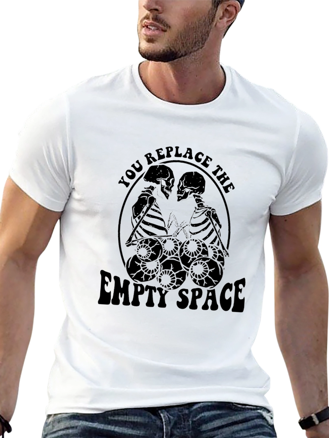 Skeleton Drummer T-Shirt - Replace the Empty Space