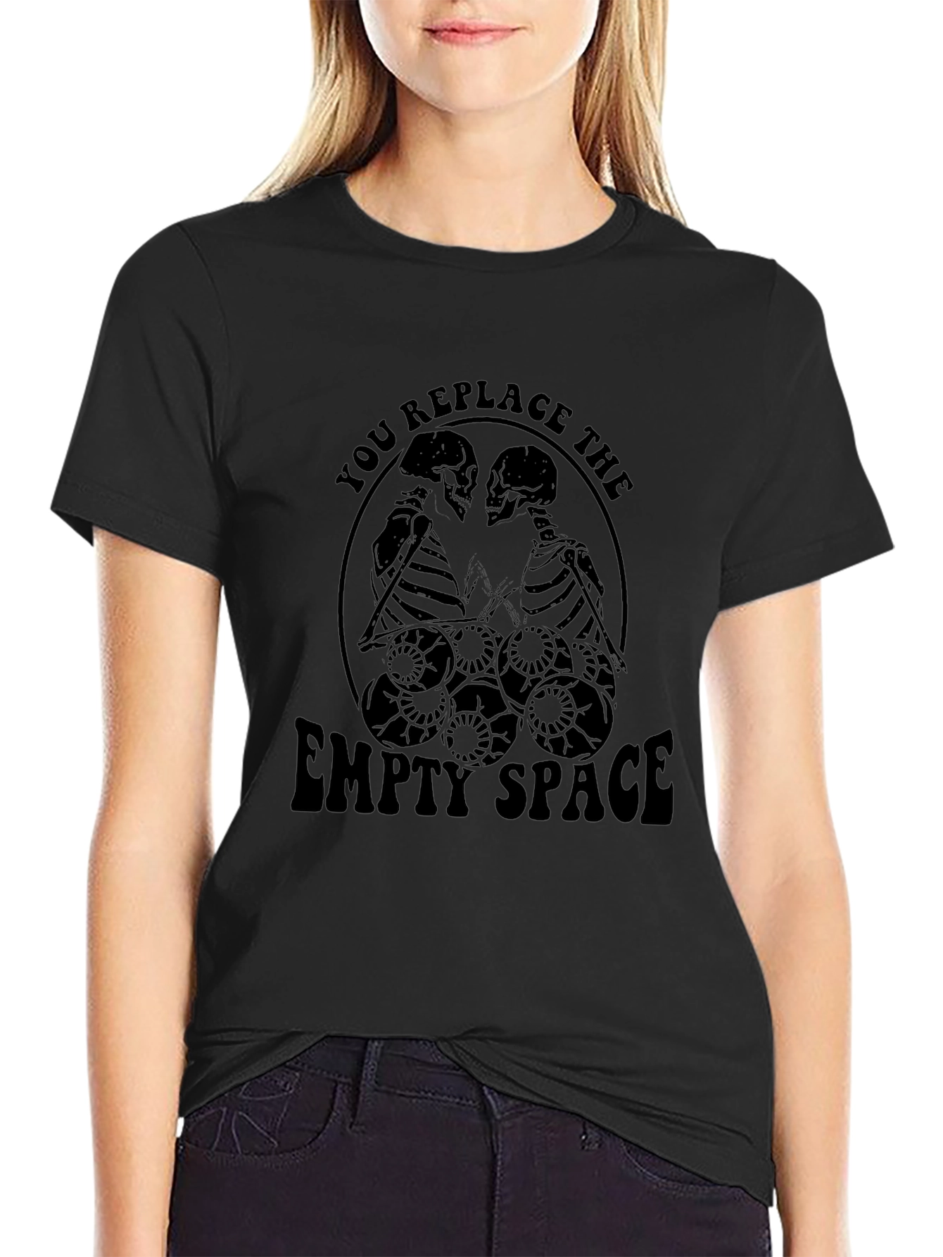 Skeleton Drummer T-Shirt - Replace the Empty Space