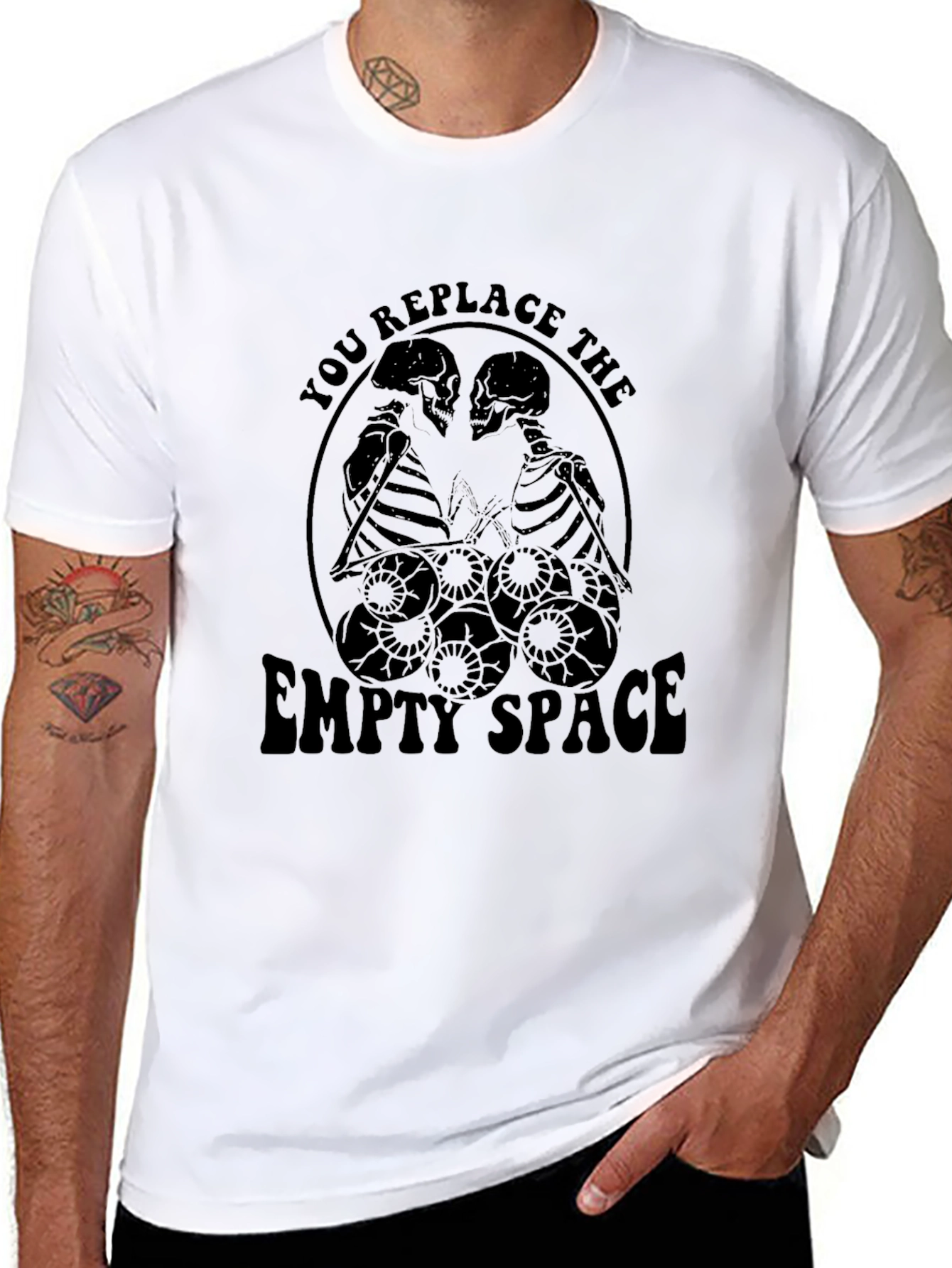 Skeleton Drummer T-Shirt - Replace the Empty Space