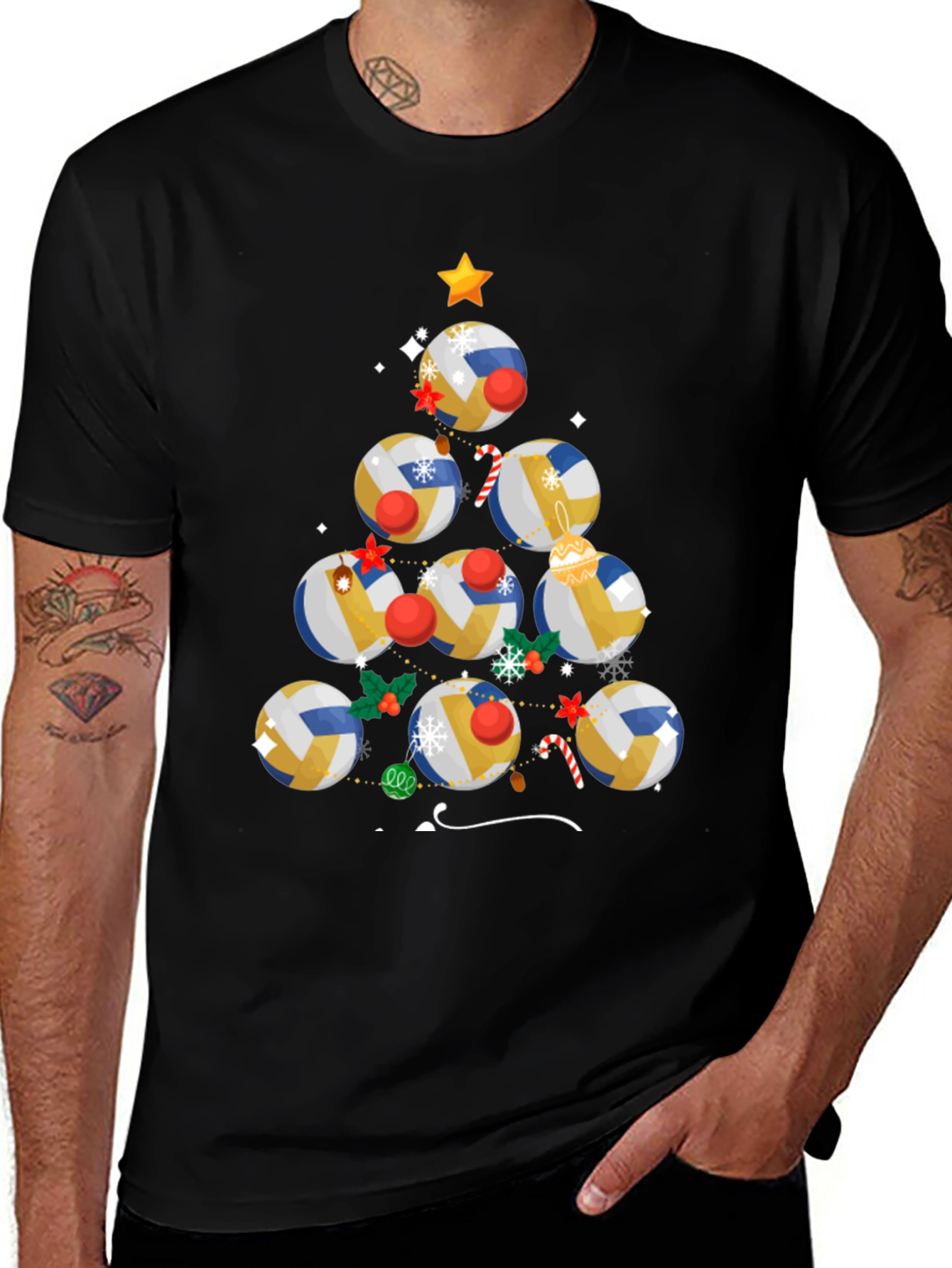 Volleyball Christmas Tree Shirt